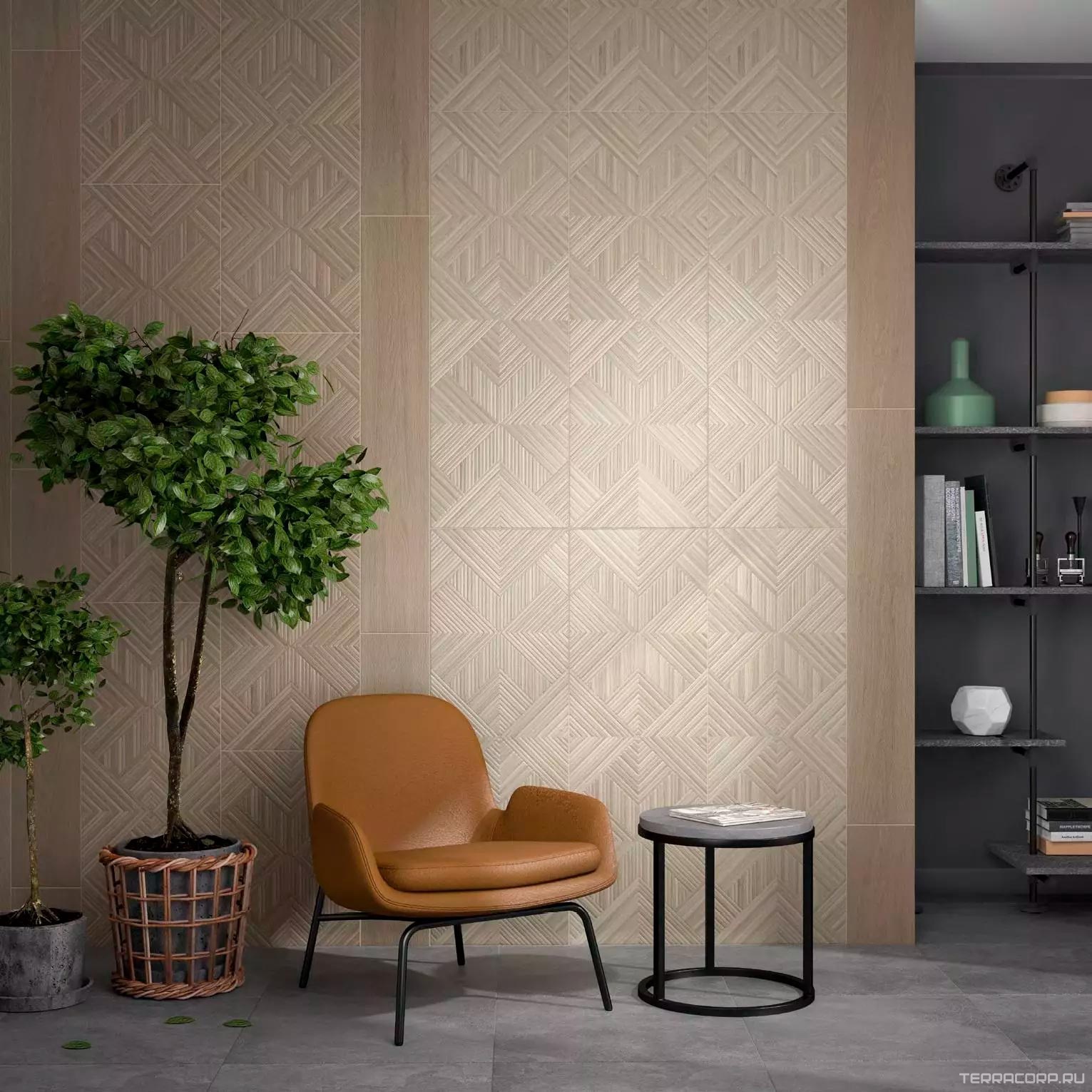 Керамическая плитка Kerama Marazzi Ламбро бежевый структура обрезной 40x120 Бежевый, фото 4