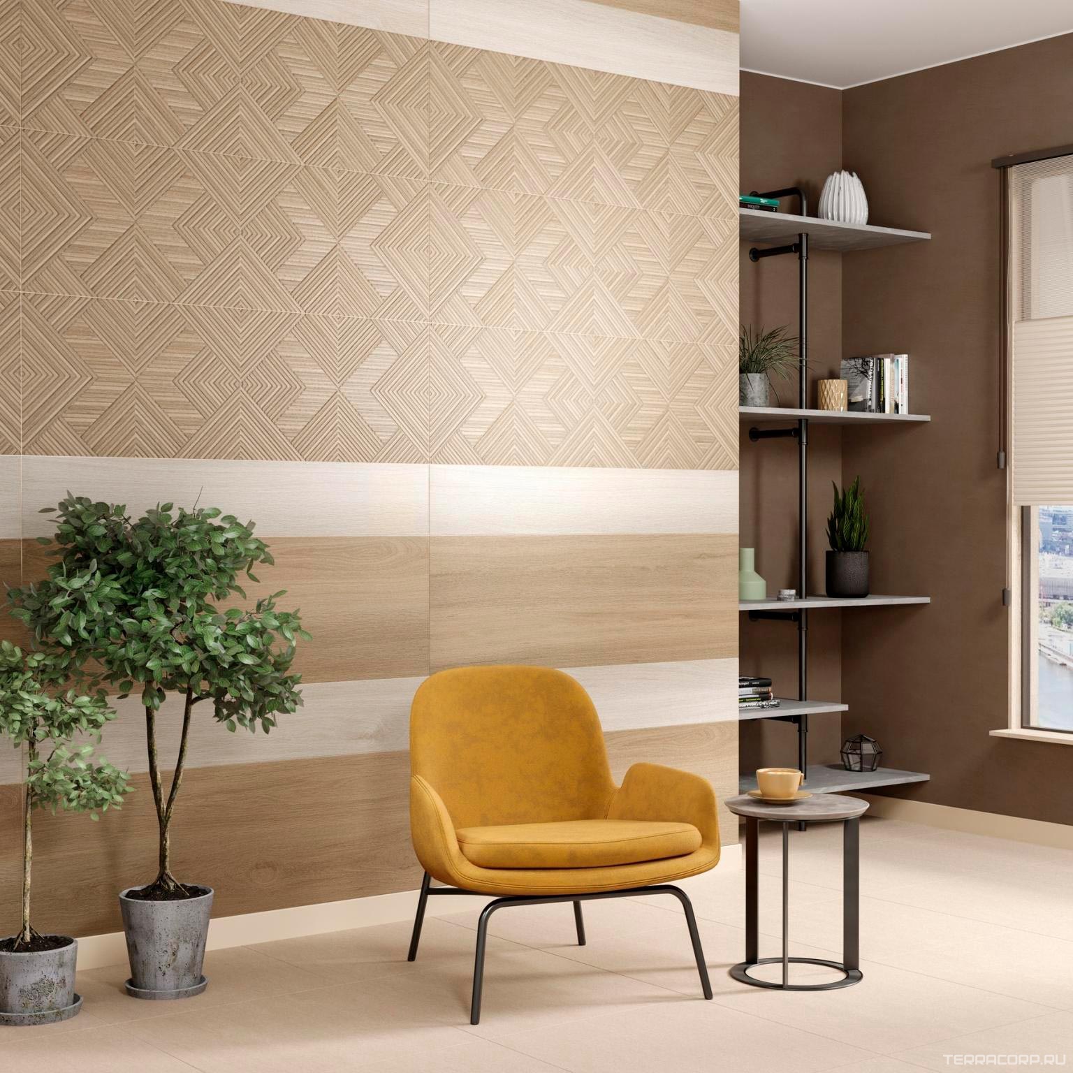 Керамическая плитка Kerama Marazzi Ламбро коричневый обрезной 40x120 Коричневый, фото 7