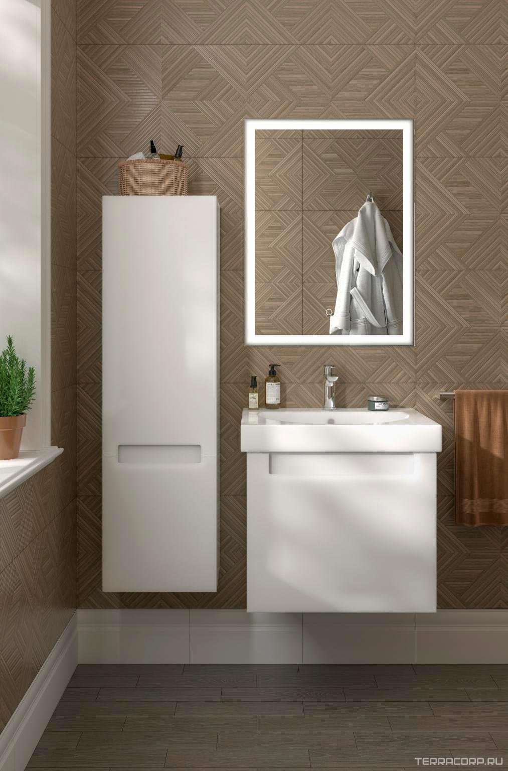Керамическая плитка Kerama Marazzi Ламбро коричневый структура обрезной 40x120 Коричневый, фото 6