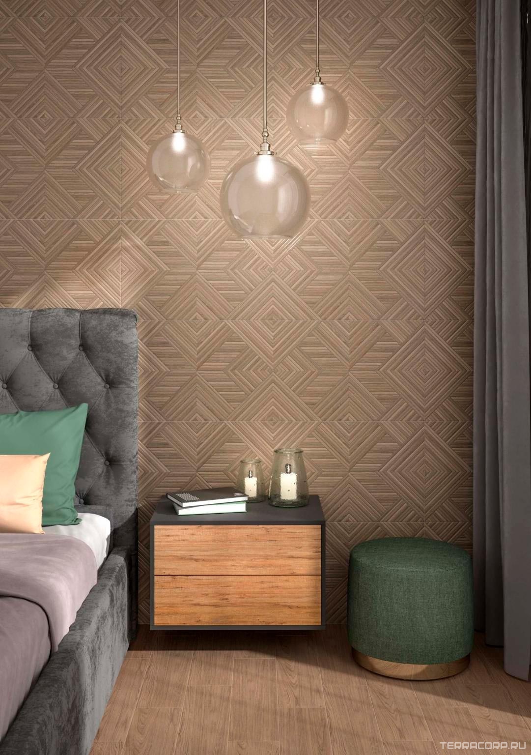 Керамическая плитка Kerama Marazzi Ламбро коричневый обрезной 40x120 Коричневый, фото 6