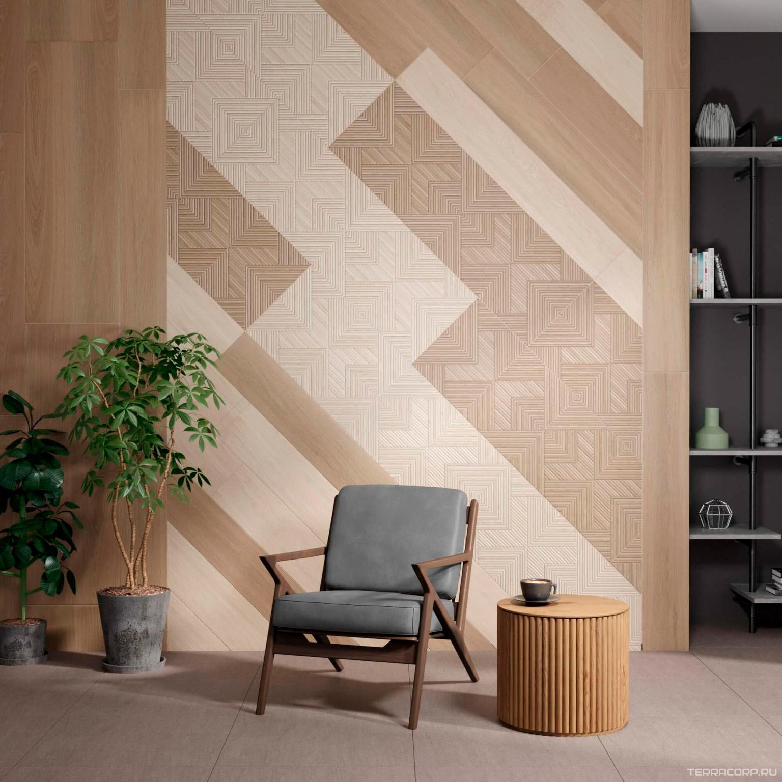 Керамическая плитка Kerama Marazzi Ламбро коричневый обрезной 40x120 Коричневый, фото 5