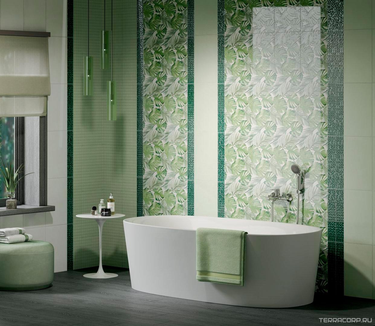 Керамическая плитка Kerama Marazzi Левада зеленый глянцевый 25х40 ZZ Зеленый, фото 3