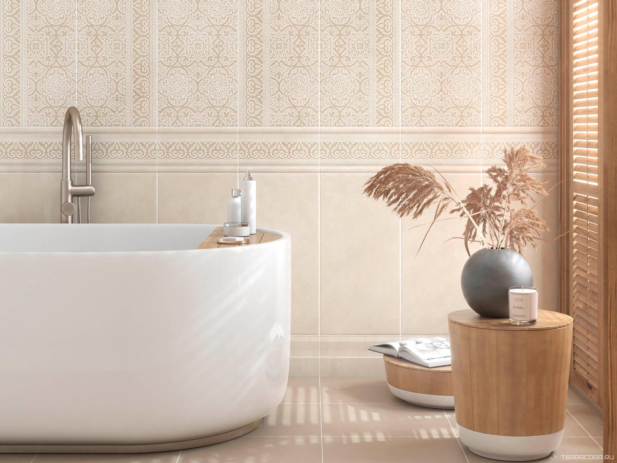 Керамическая плитка Kerama Marazzi Линарес Декор обрезнойXX30x60 Бежевый, фото 1
