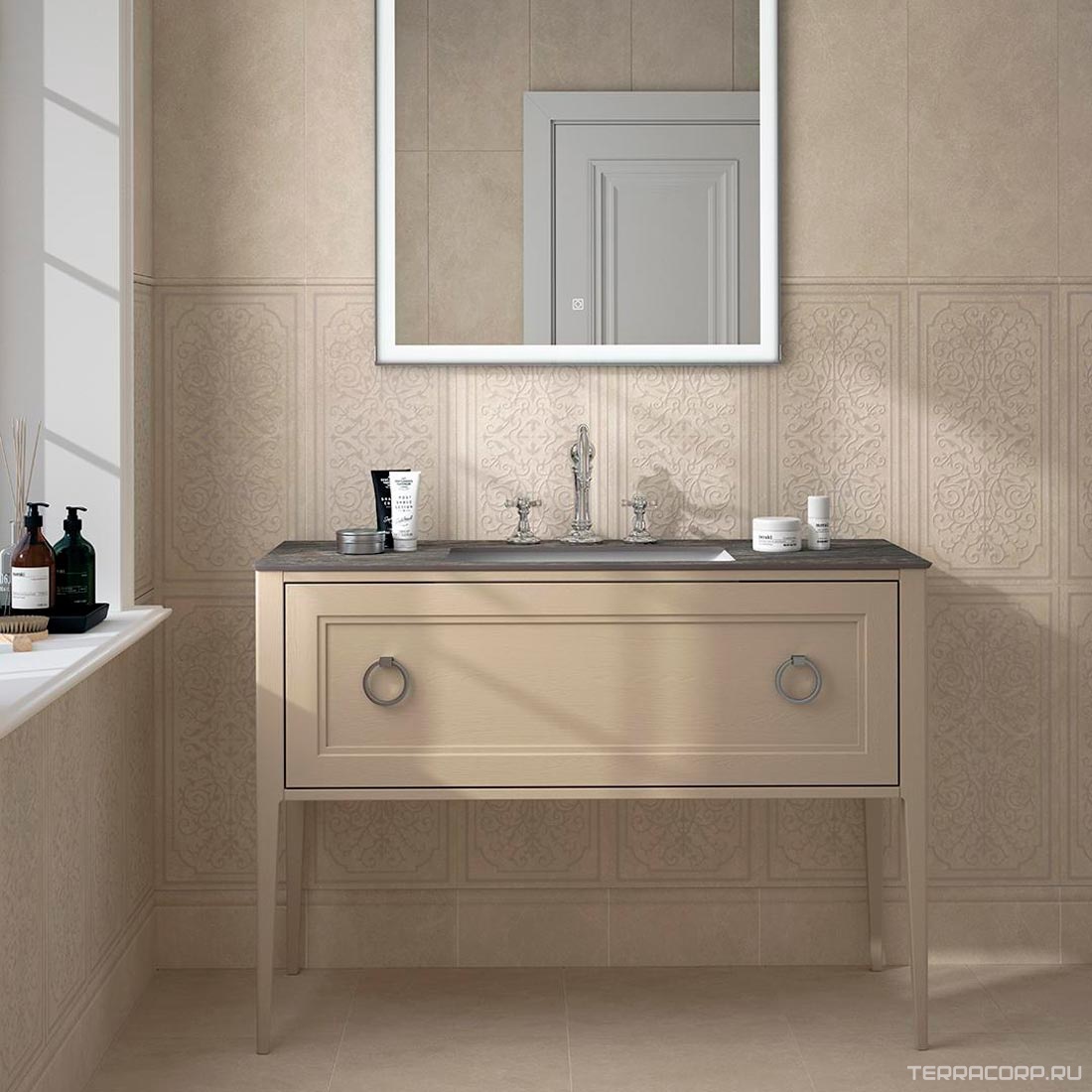 Керамическая плитка Kerama Marazzi Линарес беж структура обрезнойXX30x60 Бежевый, фото 2