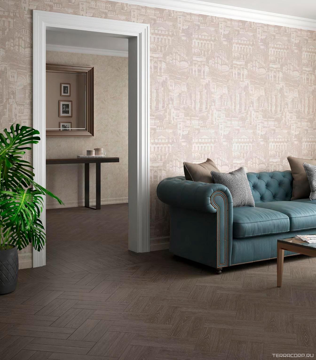 Керамогранит Kerama Marazzi Листоне коричневый тёмный 9,9x40,2 Коричневый, фото 6