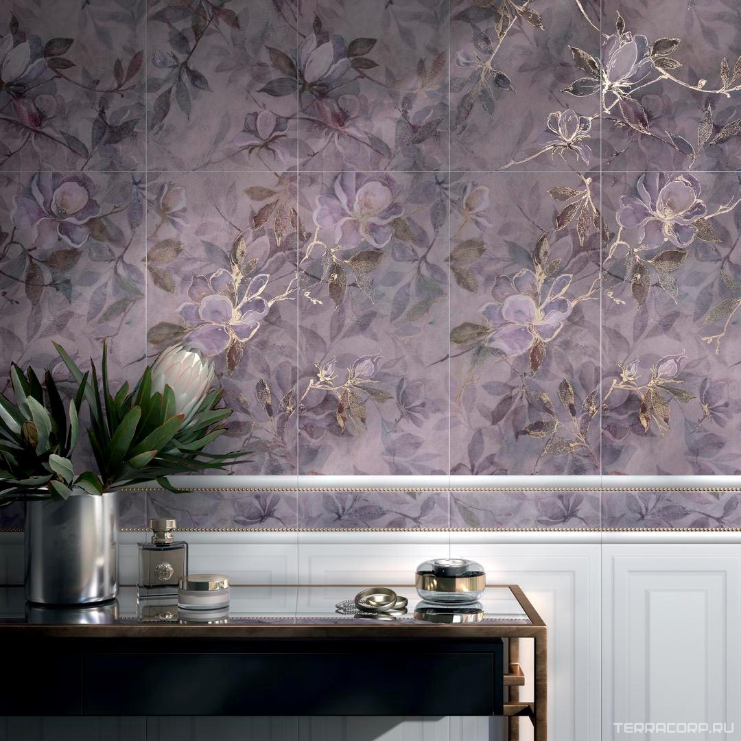 Керамическая плитка Kerama Marazzi Магнолия Панно 3 матовый из 4 частей (30х60) 60х120 Комбинированный, фото 1