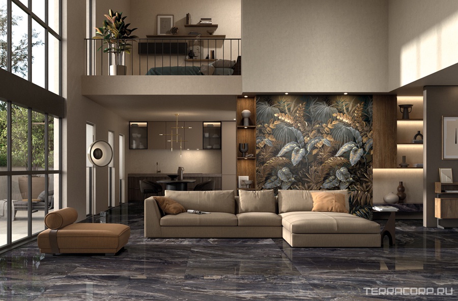 Керамогранит La Faenza Aesthetica AE ORO6 12 LP 60x120 Черный, фото 1