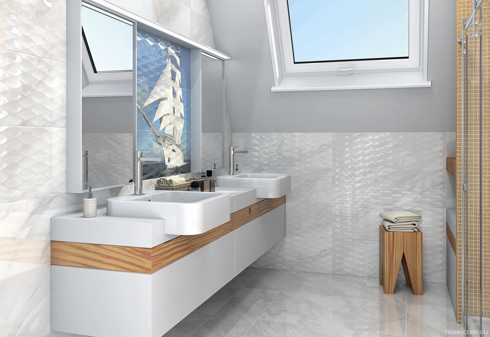 Керамическая плитка Kerama Marazzi Майори белый структура обрезной XX30х89.5 Белый, фото 2