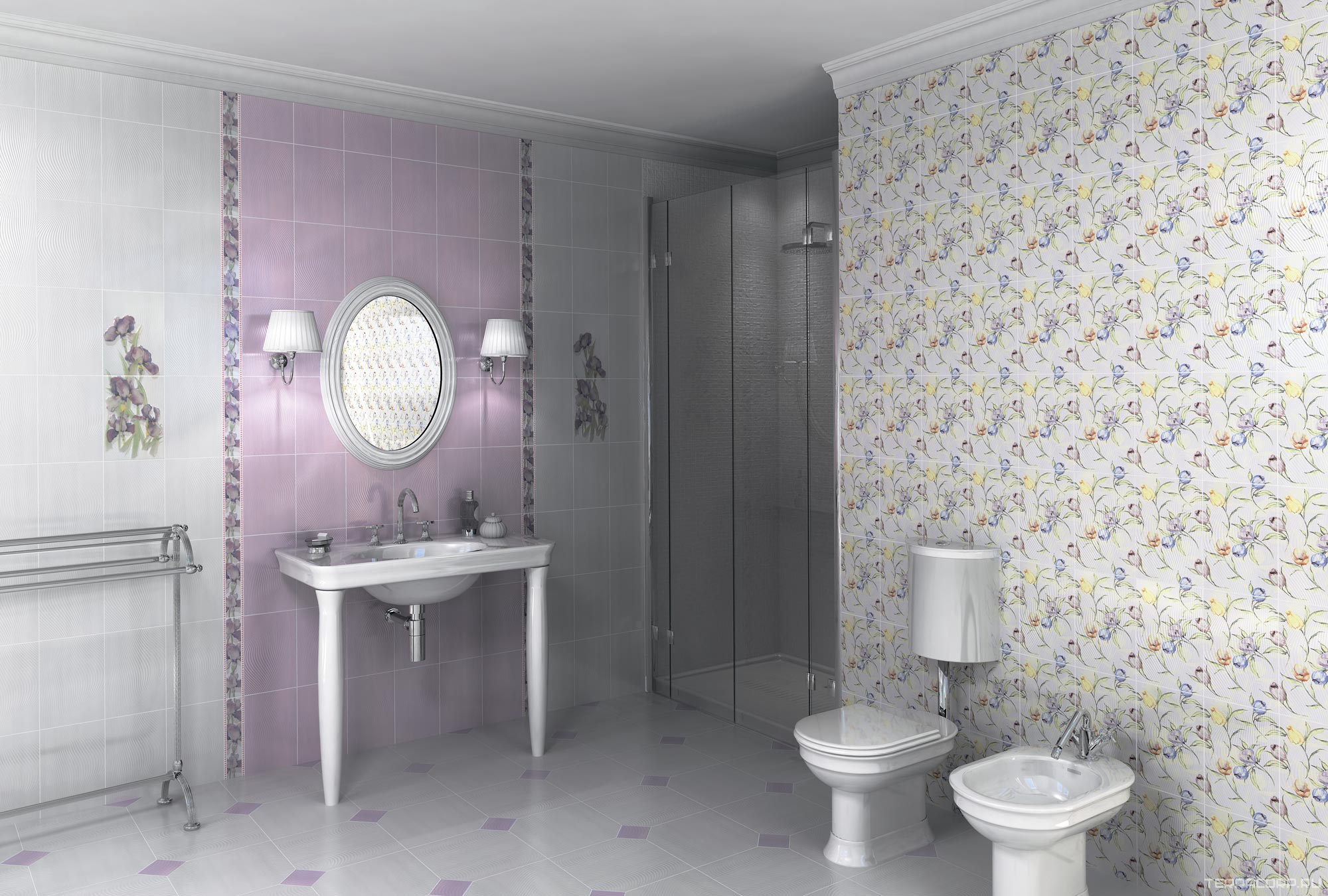 Керамогранит Kerama Marazzi Маронти Вставка розовый10х10 Розовый, фото 1