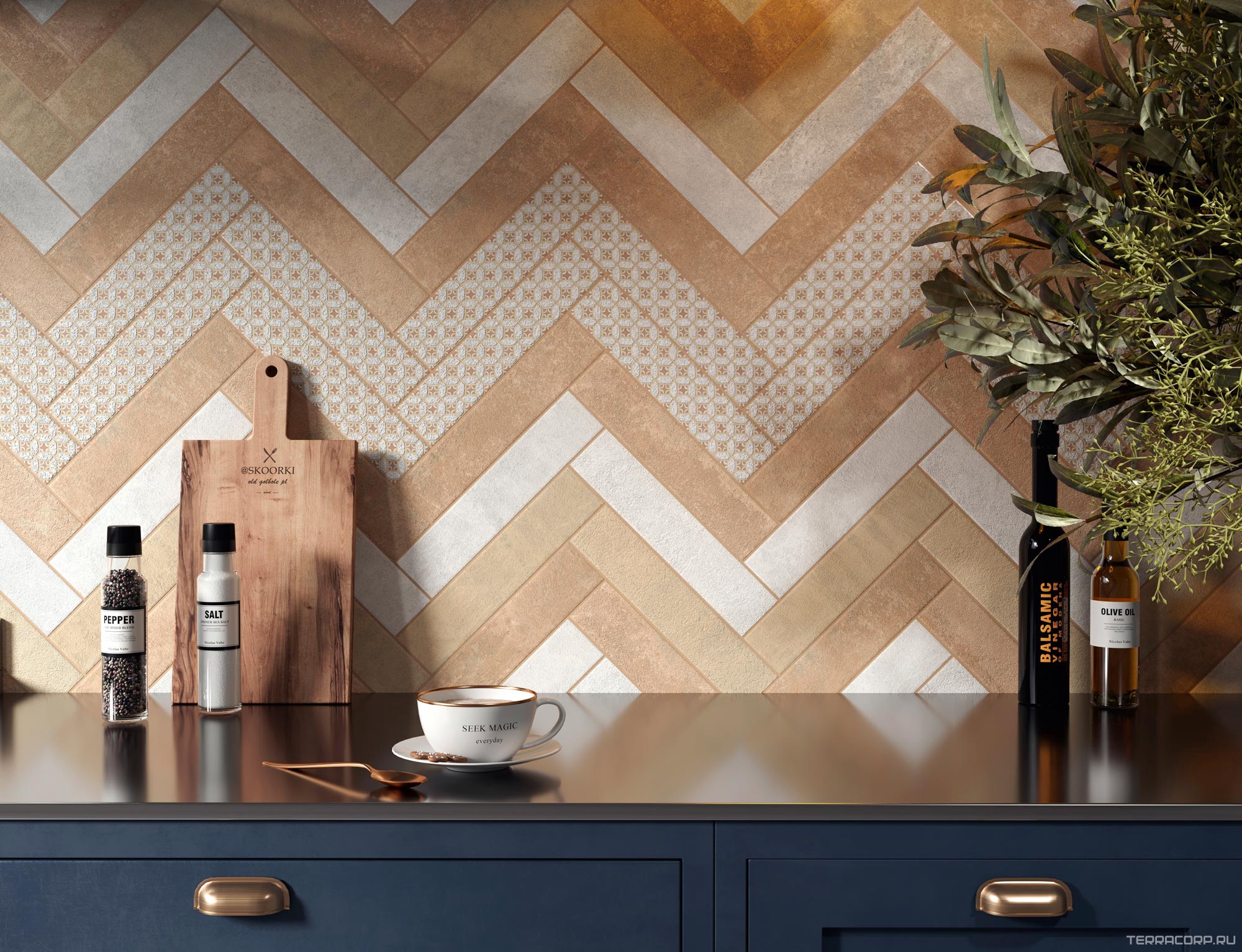 Керамическая плитка Kerama Marazzi Марракеш Декор 1 матовый6x28.5 Бежевый, фото 6