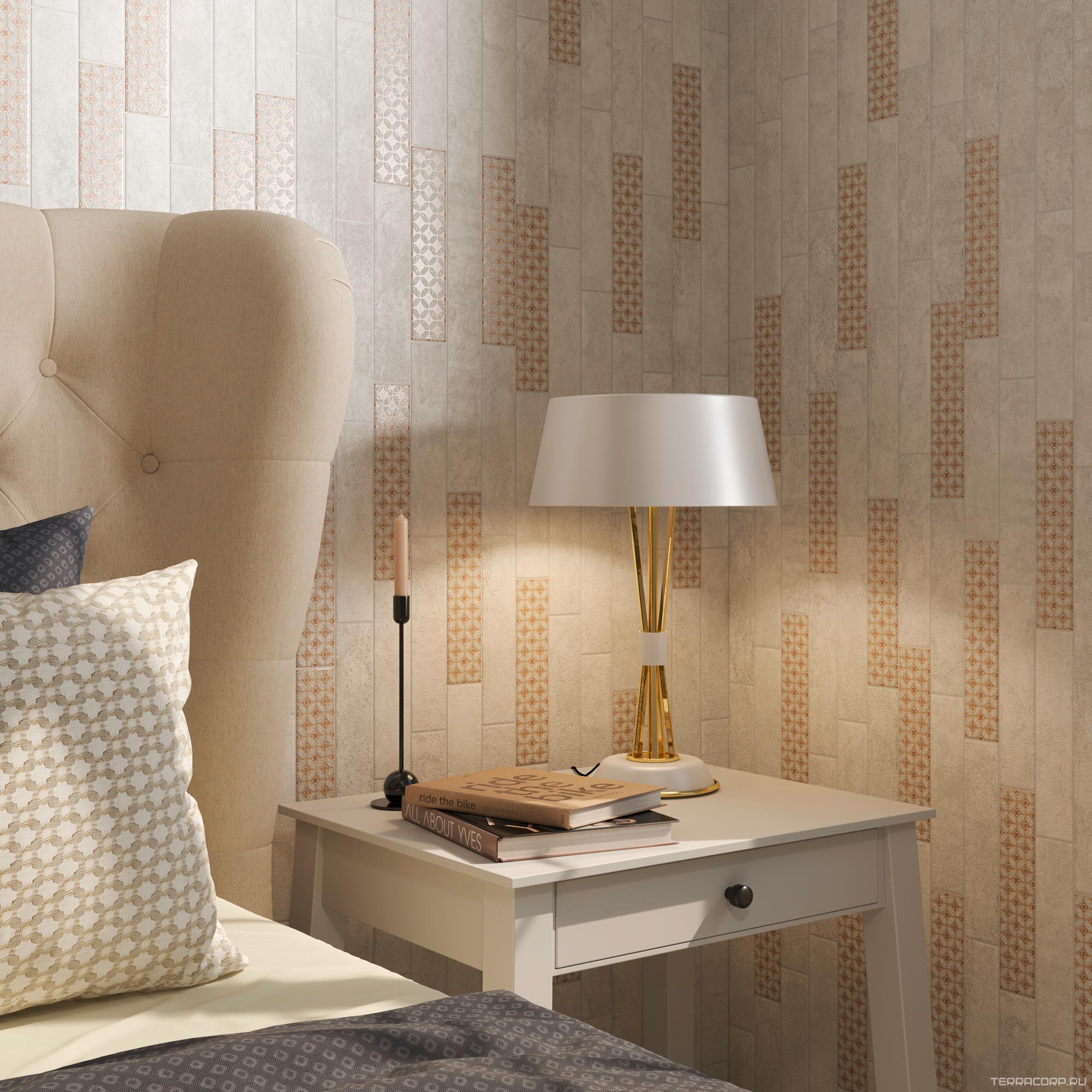 Керамическая плитка Kerama Marazzi Марракеш Декор 1 матовый6x28.5 Бежевый, фото 4