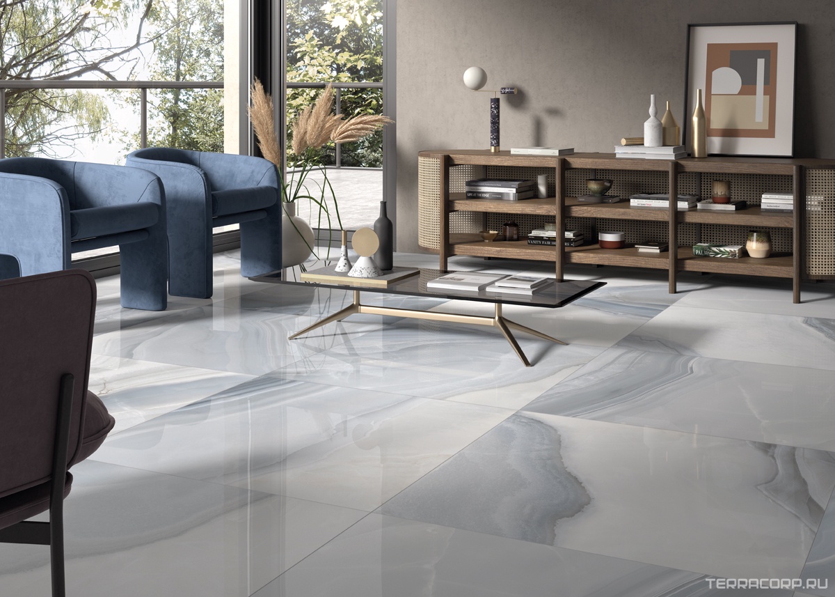 Керамогранит La Faenza Oro OR AGA 60 LP (п.п.) ZZ60x60 Голубой, фото 1