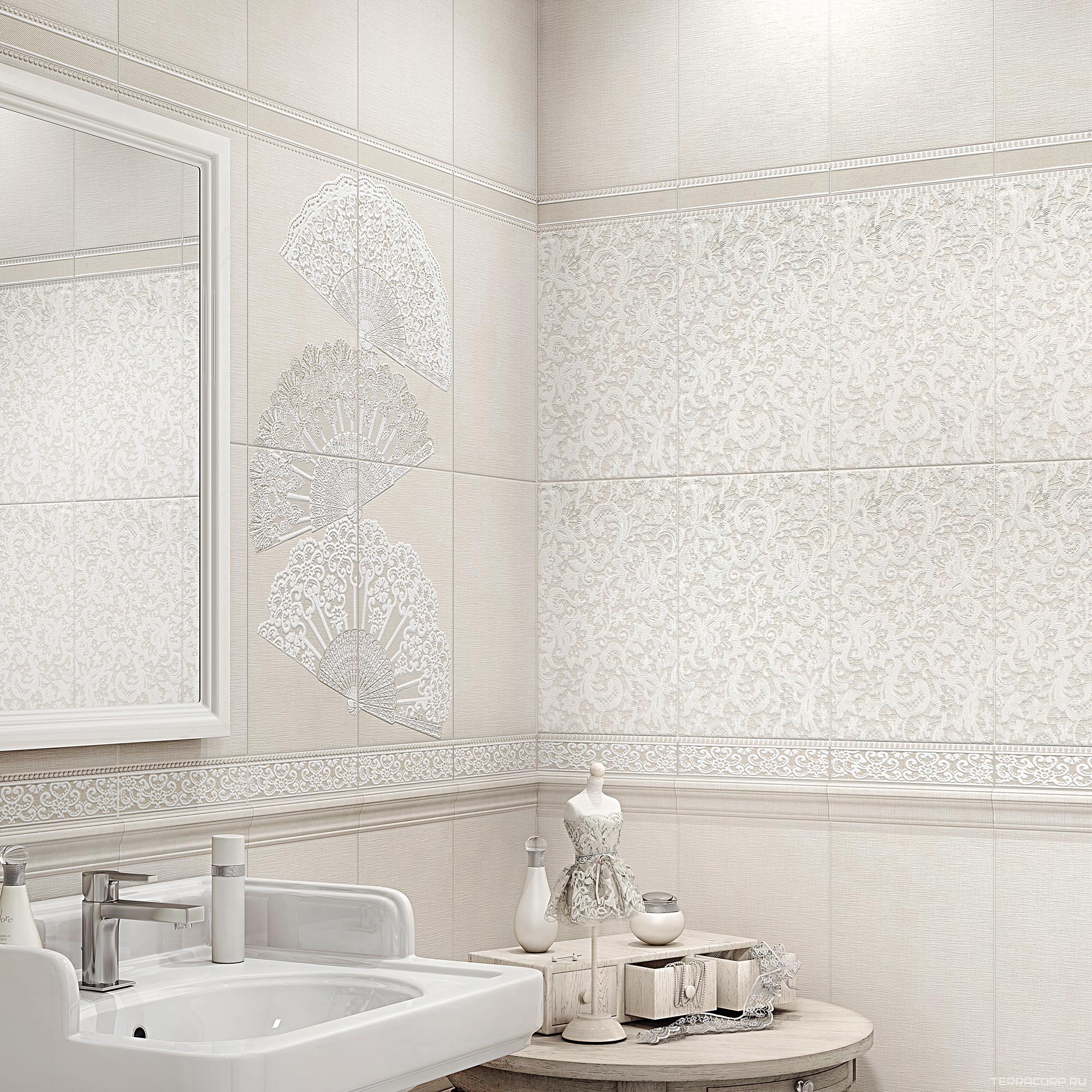Керамическая плитка Kerama Marazzi Мерлетто Багет ХХ5.5х25 Белый, фото 1