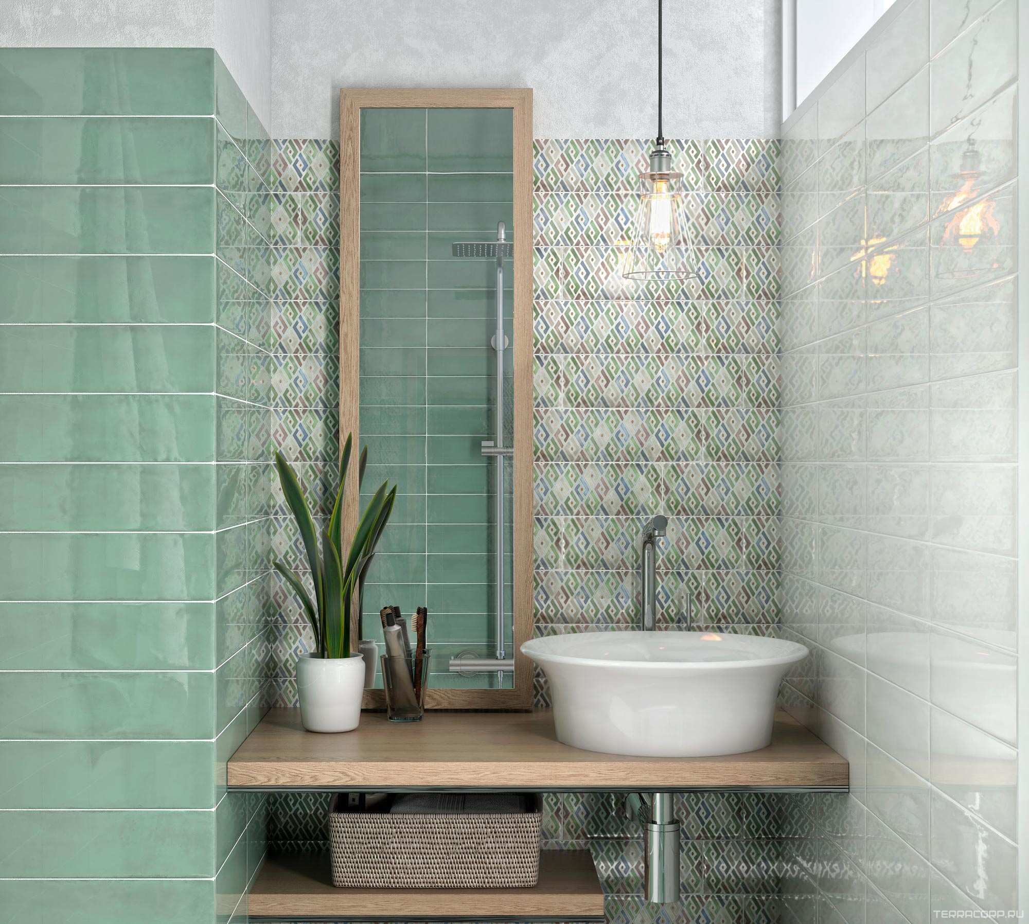 Керамическая плитка Kerama Marazzi Монпарнас зеленый 8.5x28.5 Зеленый, фото 4