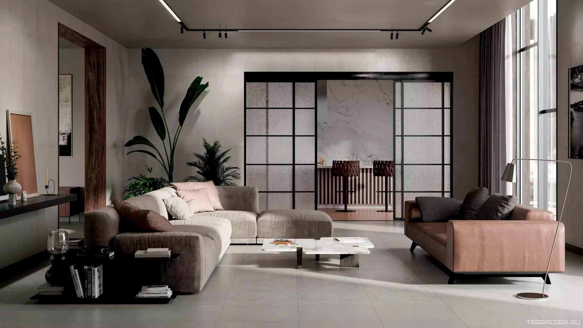 Керамогранит Kerama Marazzi Монсеррат Декор серый светлый матовый обрезной 60х60 Серый, фото 2