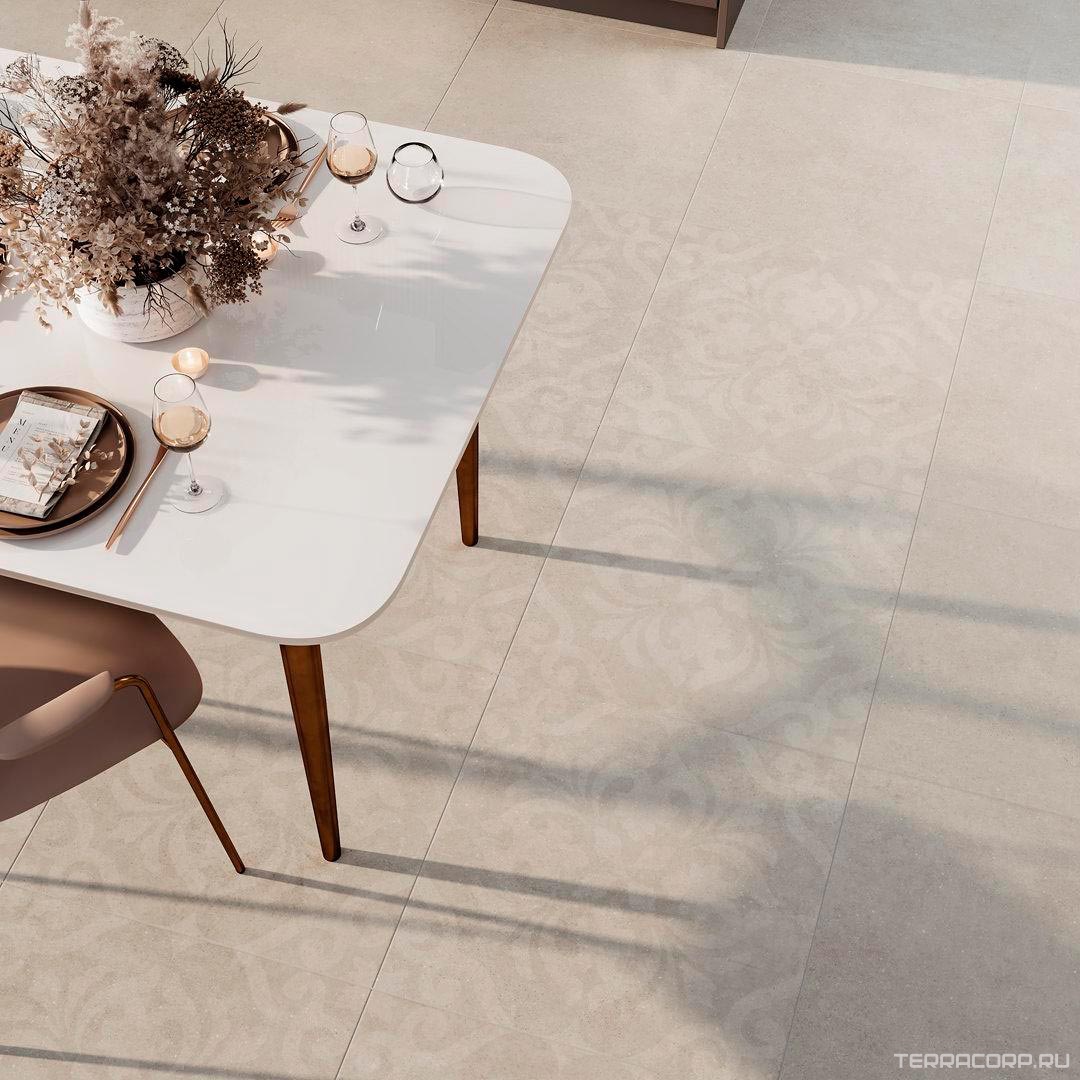 Керамогранит Kerama Marazzi Монсеррат Декор серый светлый матовый обрезной 60х60 Серый, фото 3