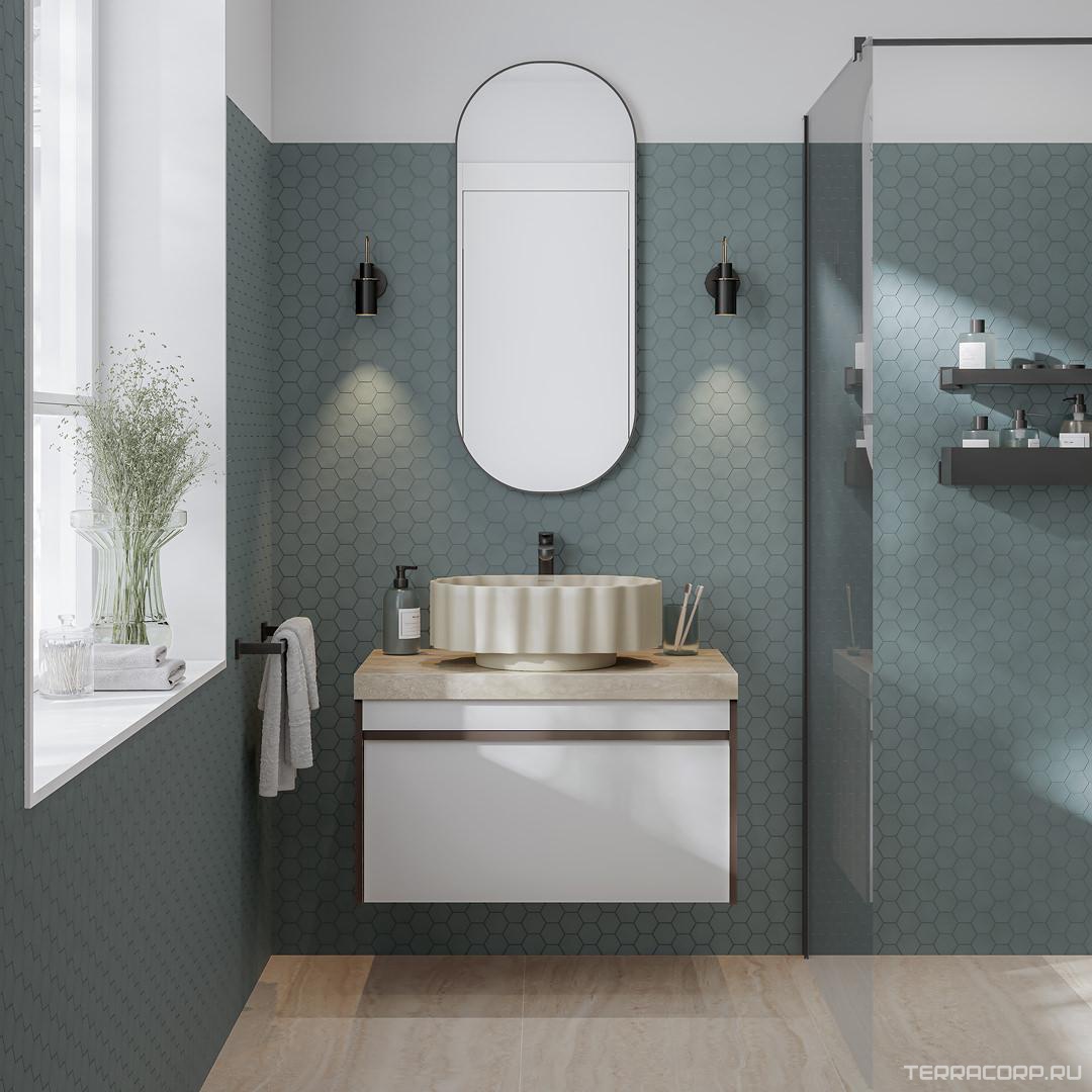 Керамогранит Kerama Marazzi Агуста синий матовый 30х40 из 12 частей 9,8x9,8 Синий, фото 4