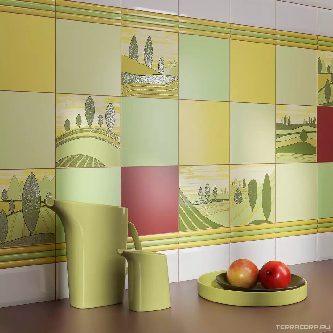 Керамическая плитка Kerama Marazzi Бардини Декор 2 20x20 Комбинированный, фото 6