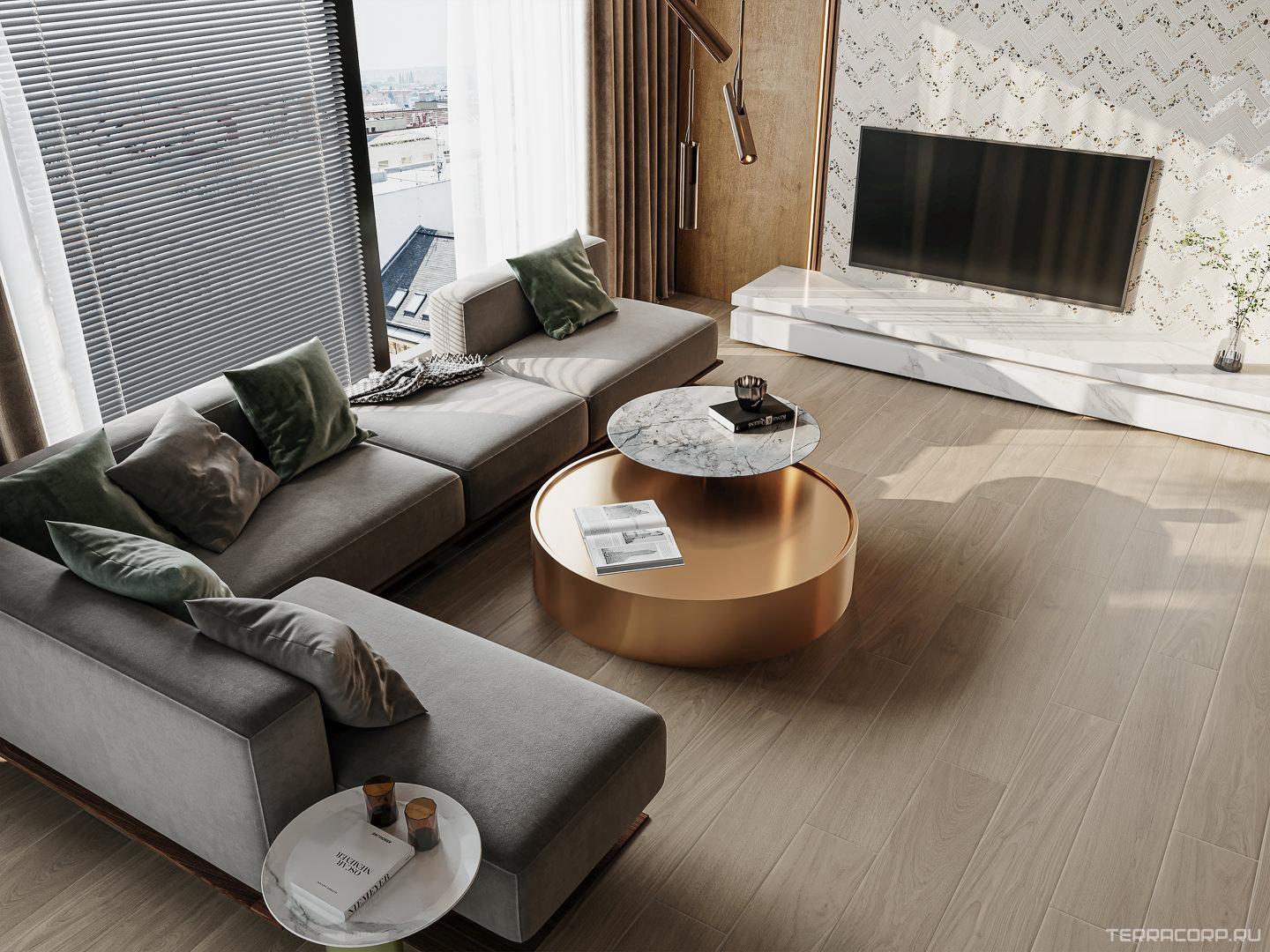 Керамогранит Kerama Marazzi Монтиони бежевый светлый матовый обрезной 20x119.5 Бежевый, фото 5