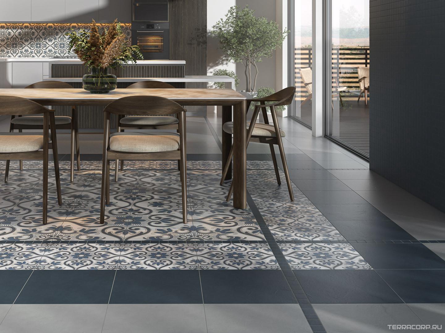 Керамогранит Kerama Marazzi Про Чементо синий тёмный матовый обрезной 60x60 Синий, фото 5