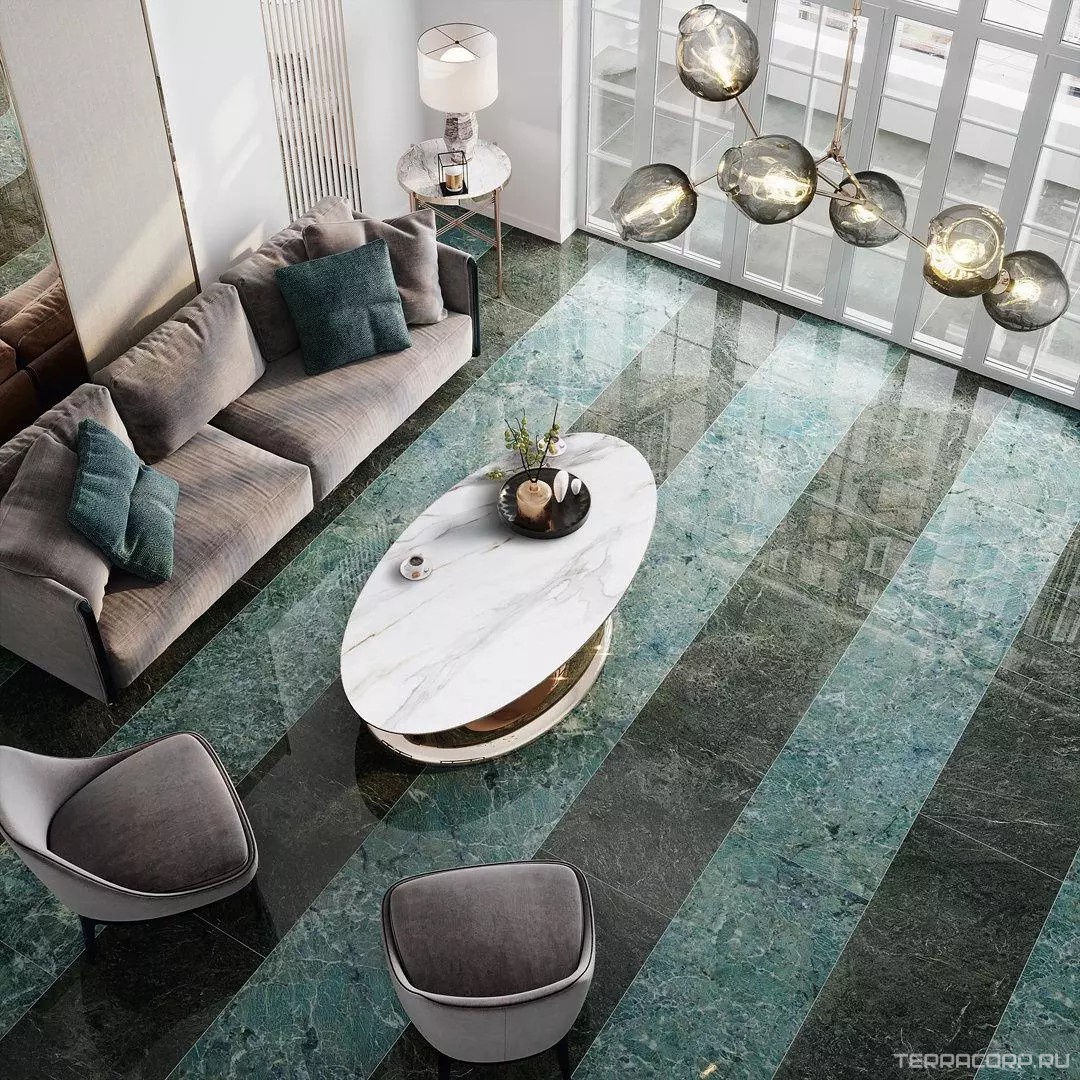Керамогранит Kerama Marazzi Риальто зеленый лапп. обр. гр. 119,5х238,5 ZZ Зеленый, фото 2