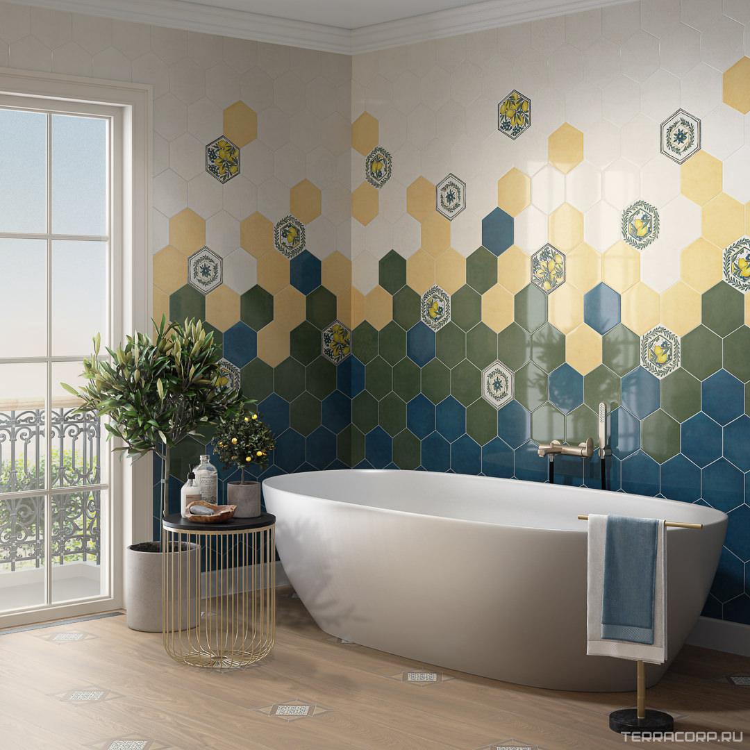 Керамическая плитка Kerama Marazzi Флорентина Декор 1 глянцевый 20x23.1 Комбинированный, фото 2