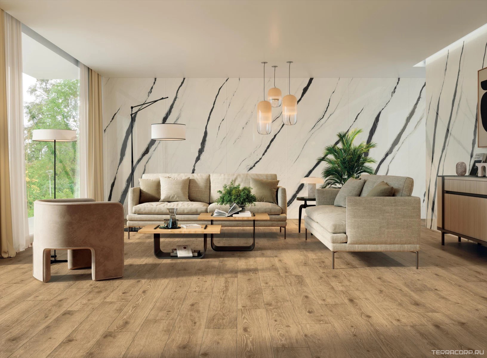 Керамогранит AtlasConcorde Россия WINE OAK Wine Oak Chardonnay 20x160 Ret/Вайн Оак Шардоне 20x160 Рет Бежевый, фото 1