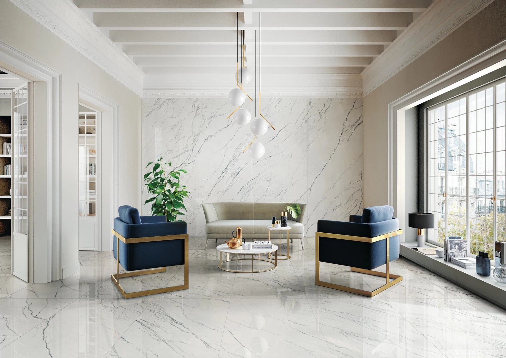 Керамогранит AtlasConcorde Россия FORTE DEI MARMI F.d.M. Lilac 120x278 Lapp/Ф.Д.М. Лилак 120x278 Лап Белый, фото 2