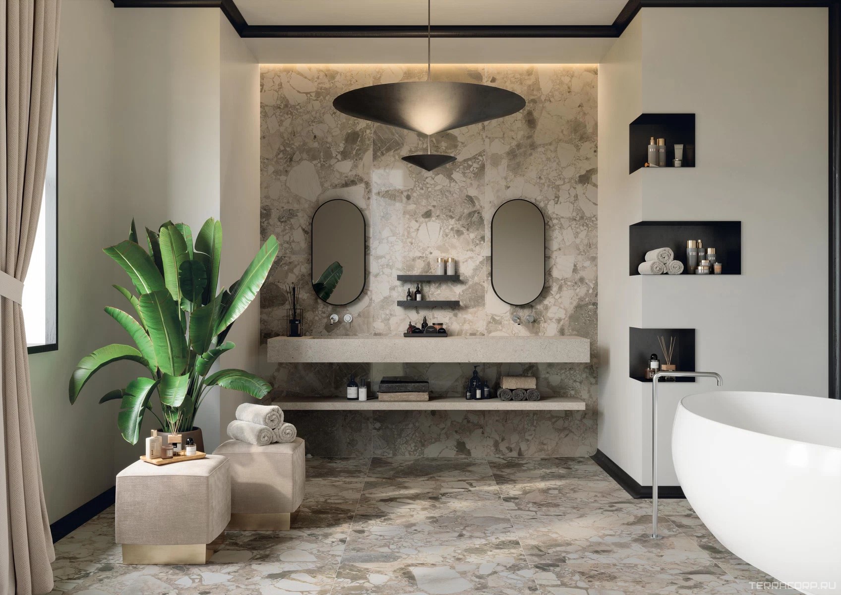 Керамогранит AtlasConcorde Россия FORTE DEI MARMI F.d.M. Ceppo Ap. Cream Rett 80x80/Ф.Д.М. Чеппо Ап. Крим Рет 80Х80, фото 1