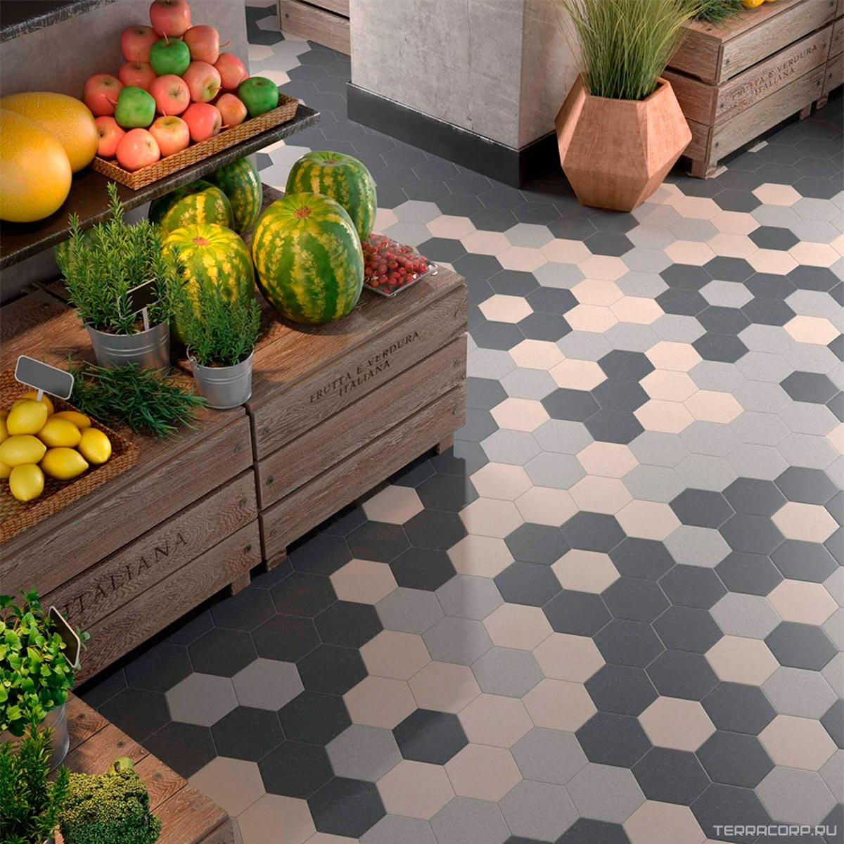 Керамогранит Kerama Marazzi Натива серый 12,5x10,8 Серый, фото 4