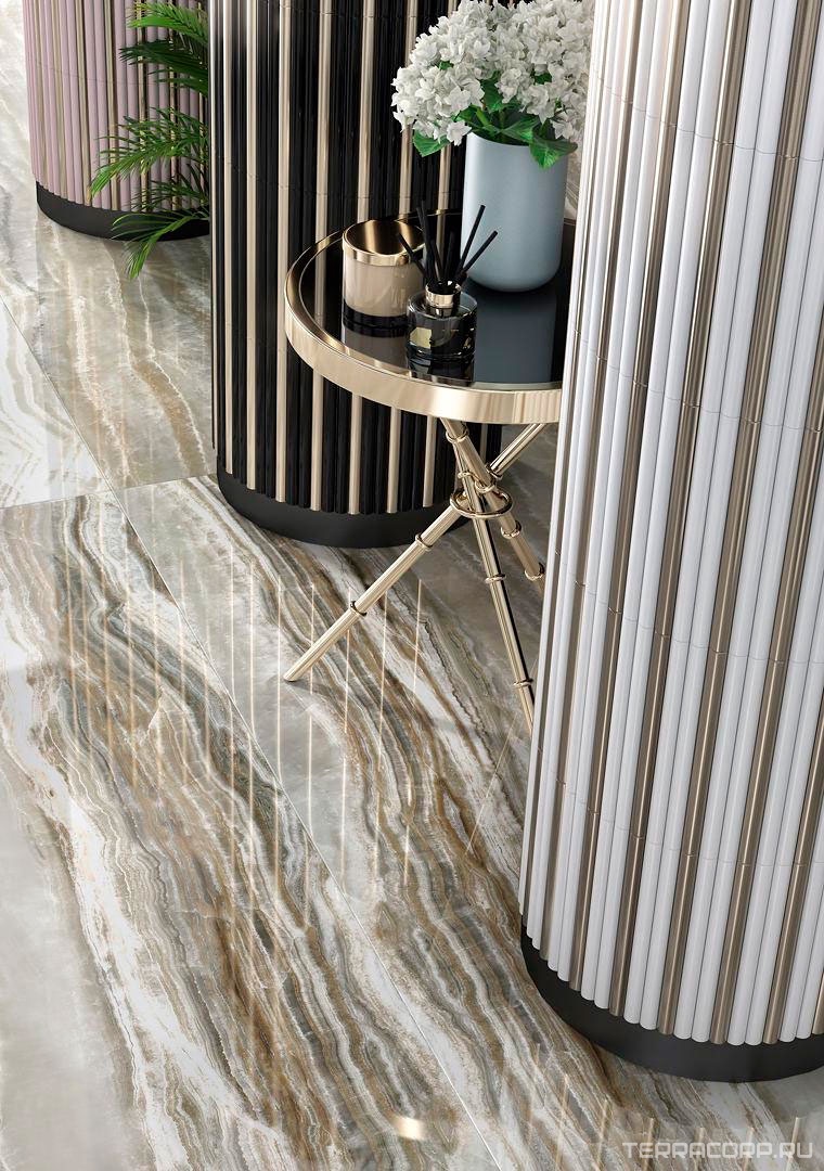 Керамогранит Kerama Marazzi Ониче зелёный светлый лаппатированный 60x119,5 Зеленый, фото 5