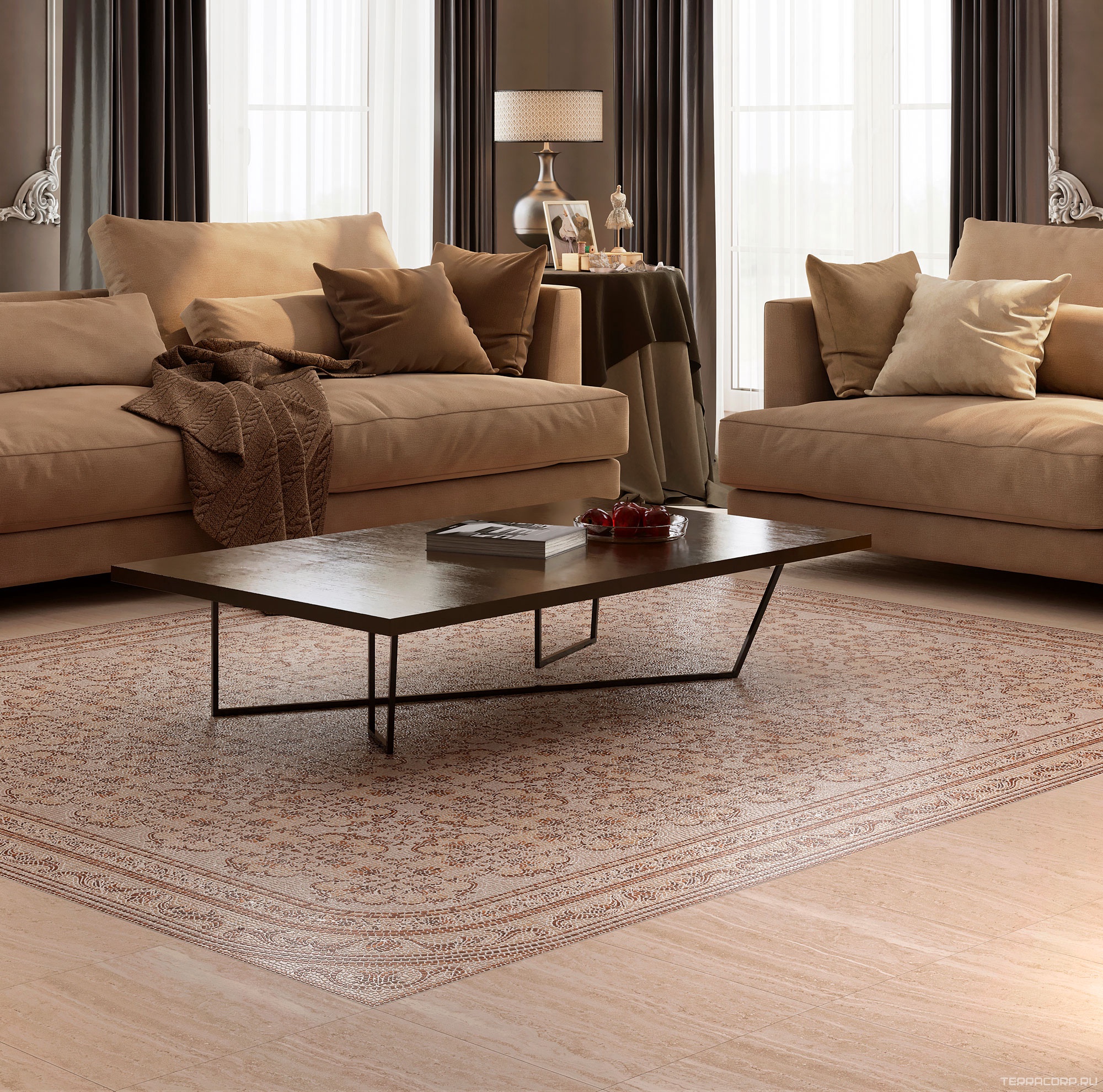 Керамогранит Kerama Marazzi Пантеон беж светлый 40.2x40.2 Бежевый, фото 5