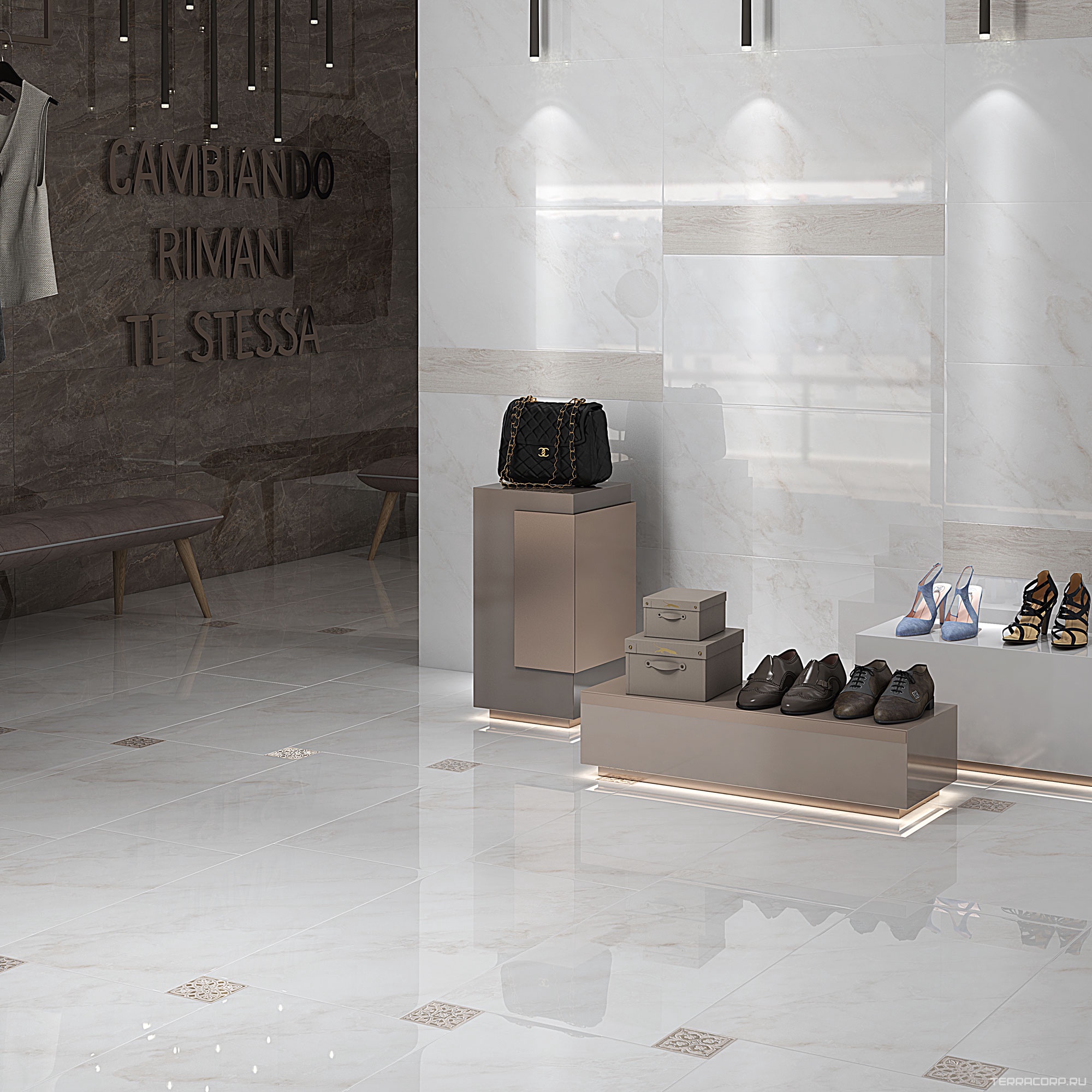 Керамогранит Kerama Marazzi Парнас светлый лаппатированный KL 40x80 Белый, фото 1