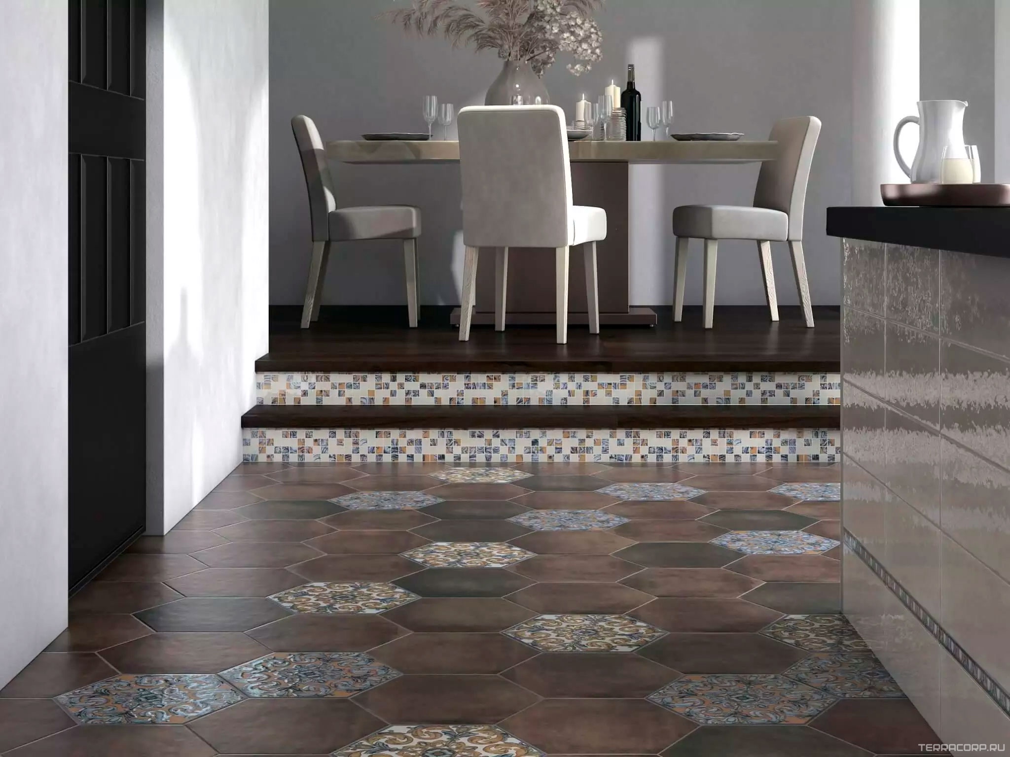Керамогранит Kerama Marazzi Площадь Испании коричневый темный ХХ 29x33.4 Коричневый, фото 2