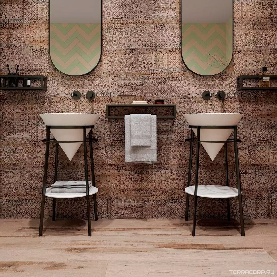 Керамогранит Kerama Marazzi Про Вуд беж темный декорированный обрезной 20x119.5 ZZ Коричневый, фото 5