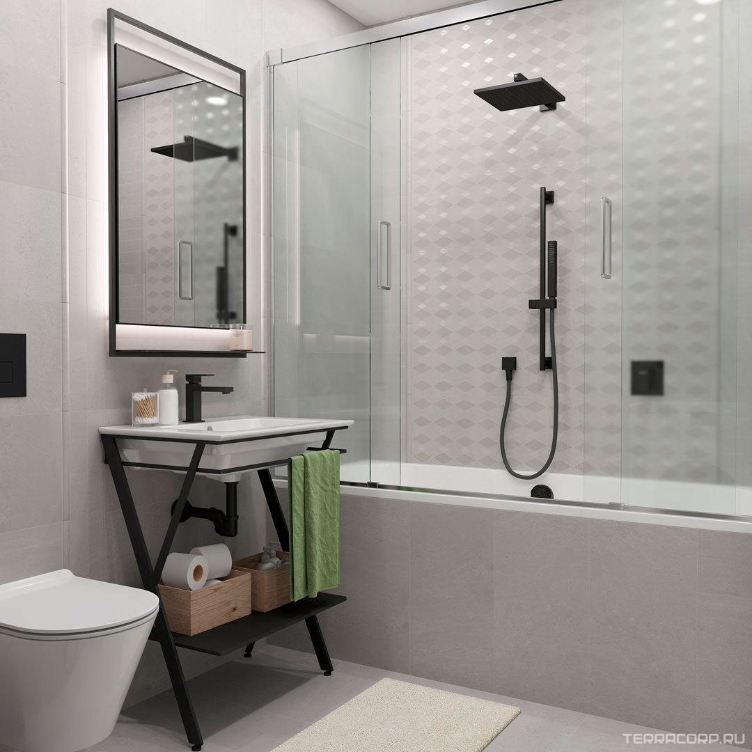 Керамогранит Kerama Marazzi Про Матрикс серый обрезной натуральный 60x60 Серый, фото 4