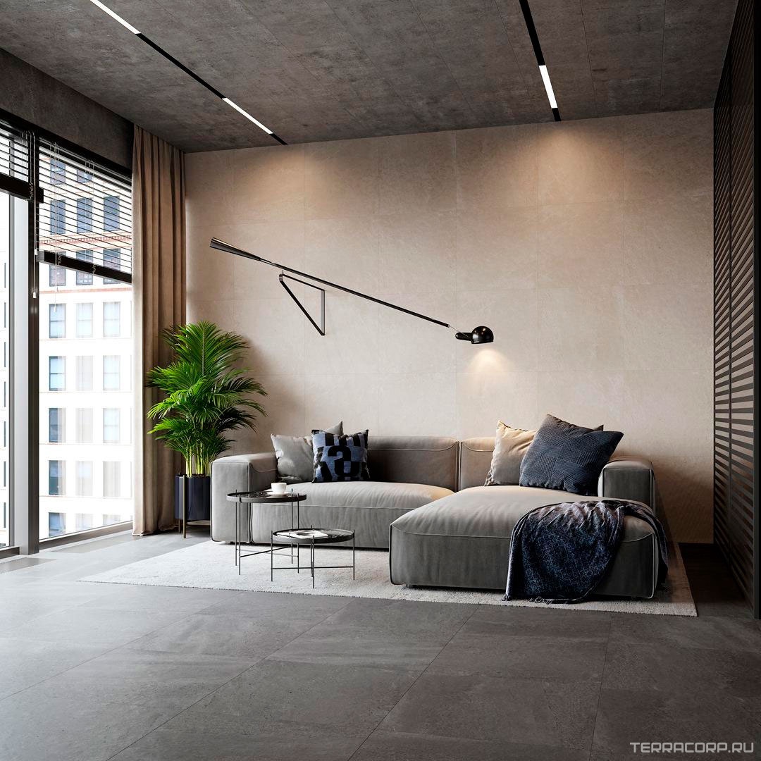 Керамогранит Kerama Marazzi Про Матрикс серый тёмный лапп. обр гр. 60х60 Серый, фото 1