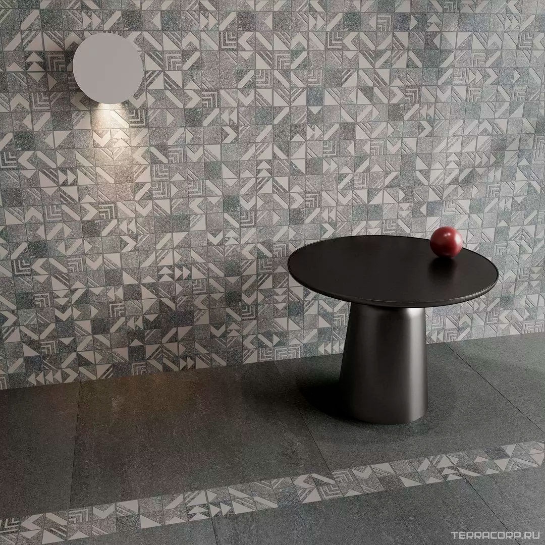Мозаика Kerama Marazzi Про Нордик Декор антрацит мозаичный 30x30 Серый, фото 2