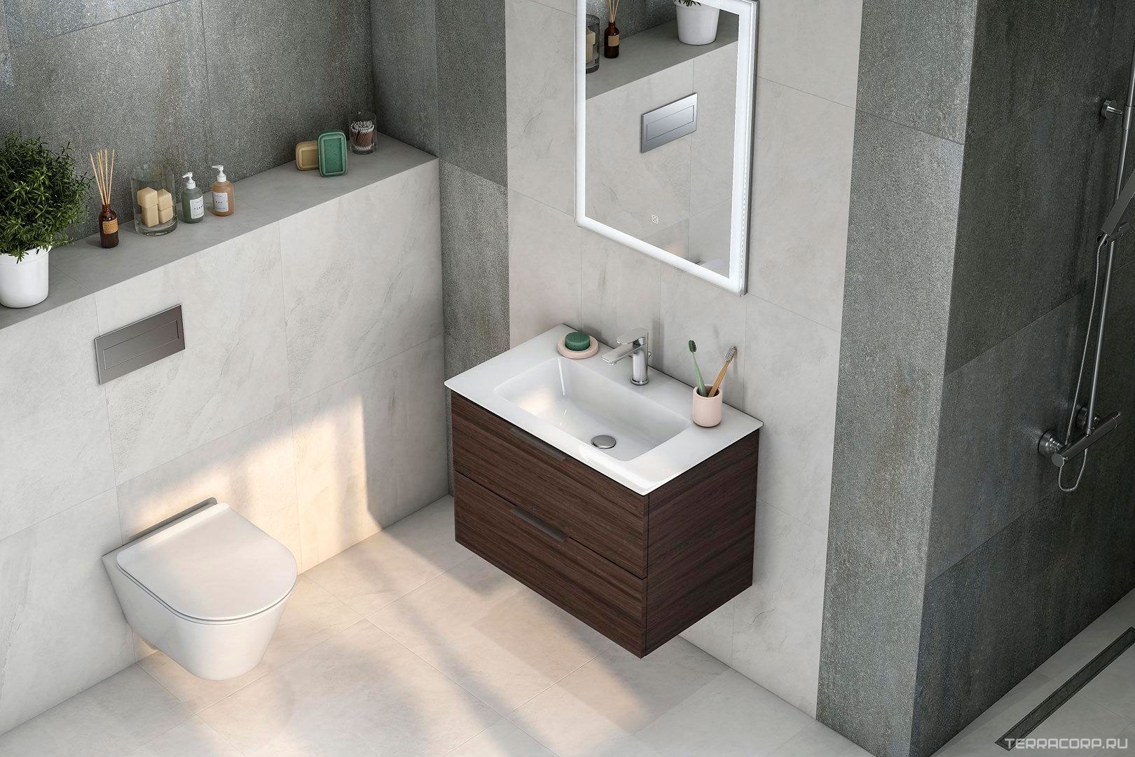 Керамогранит Kerama Marazzi Про Нордик серый темный обрезной 60x60 Серый, фото 2