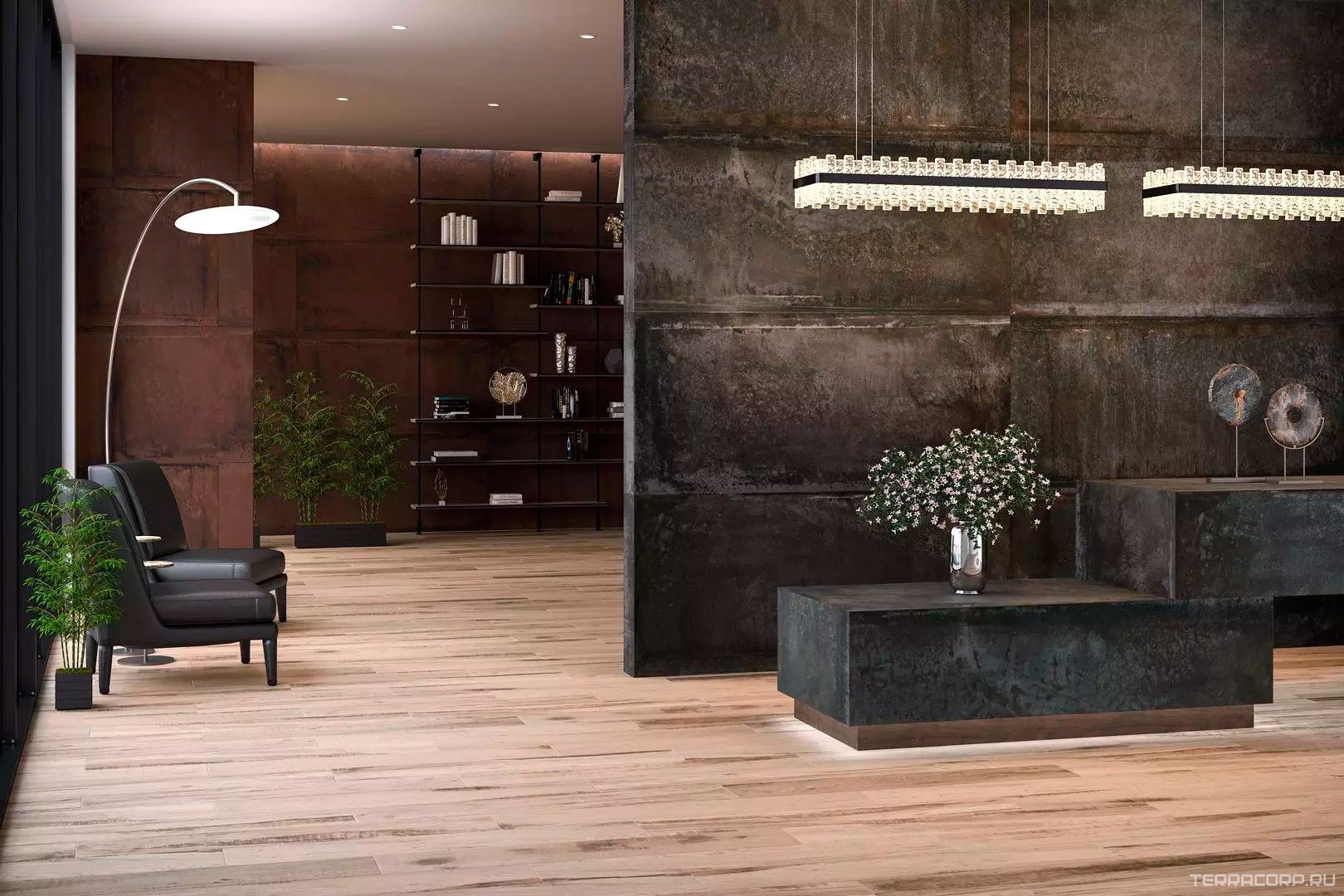 Керамогранит Kerama Marazzi Про Феррум черный обрезной XX80x160 Черный, фото 2