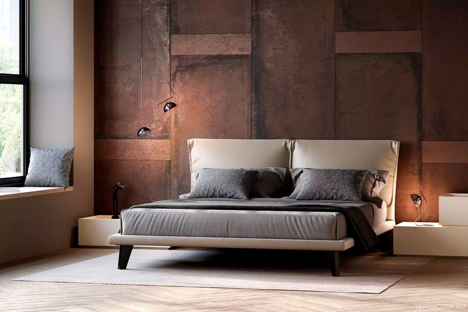 Керамогранит Kerama Marazzi Про Феррум коричневый обрезной 80x160 Коричневый, фото 2