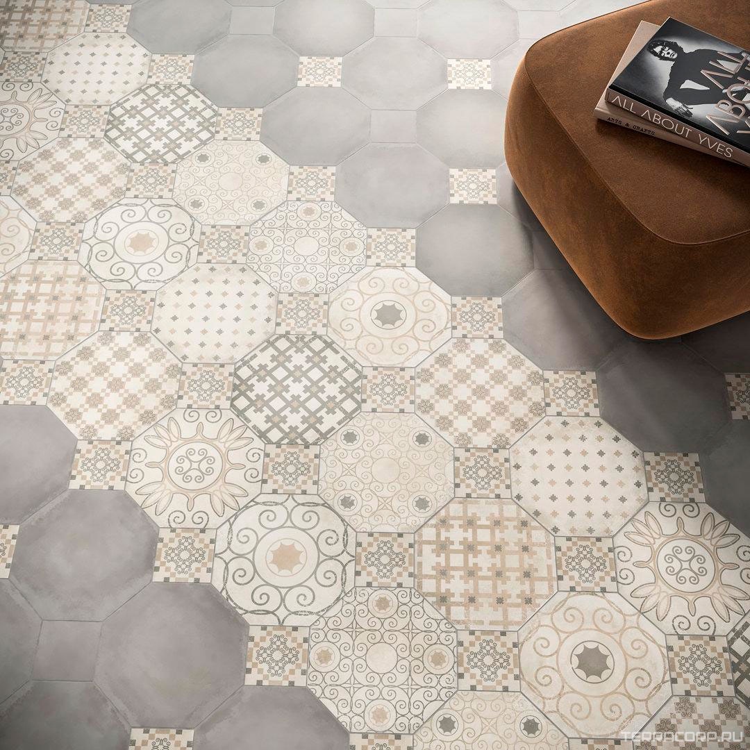 Керамогранит Kerama Marazzi Пьяцетта орнамент24x24 Бежевый, фото 5