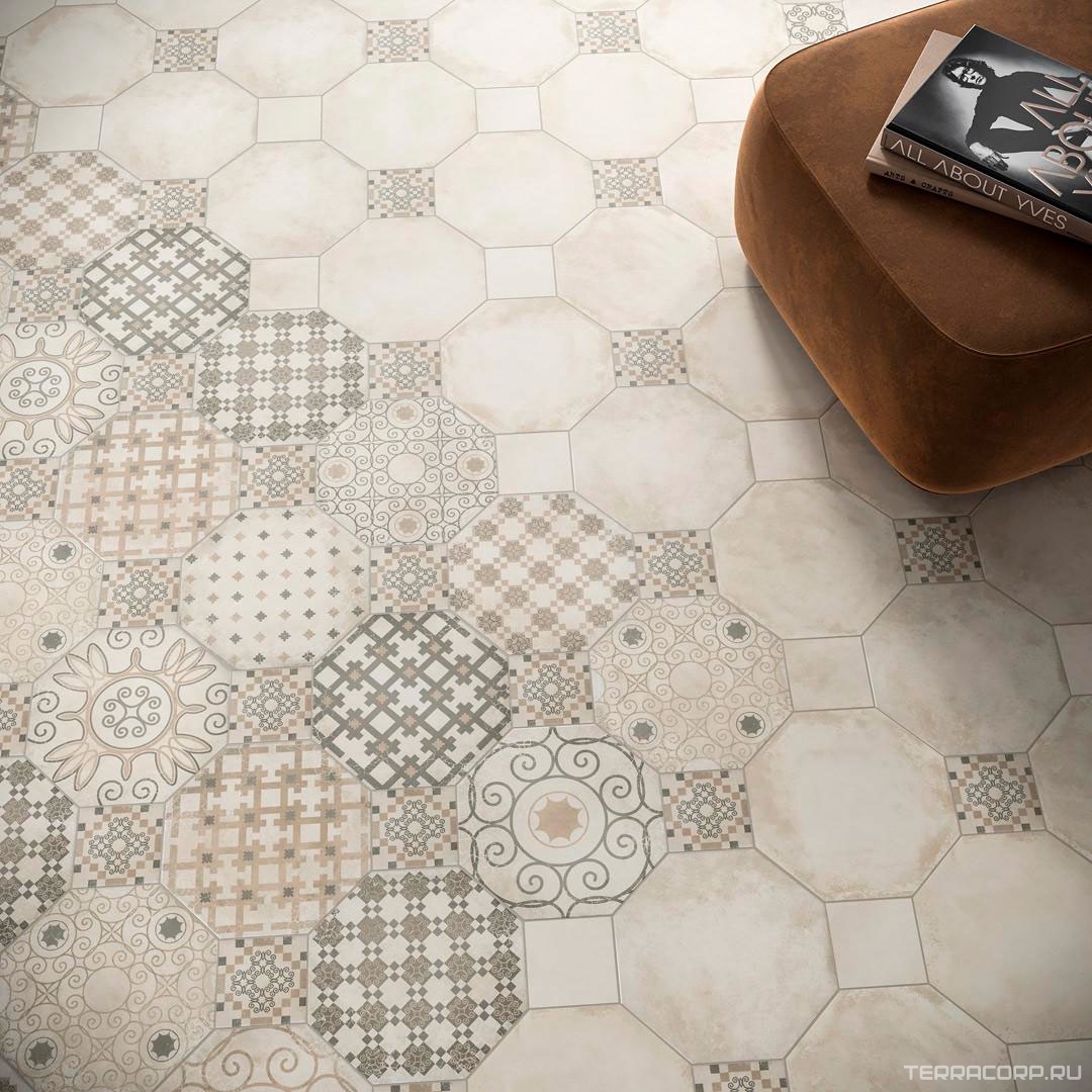 Керамогранит Kerama Marazzi Пьяцетта орнамент24x24 Бежевый, фото 7