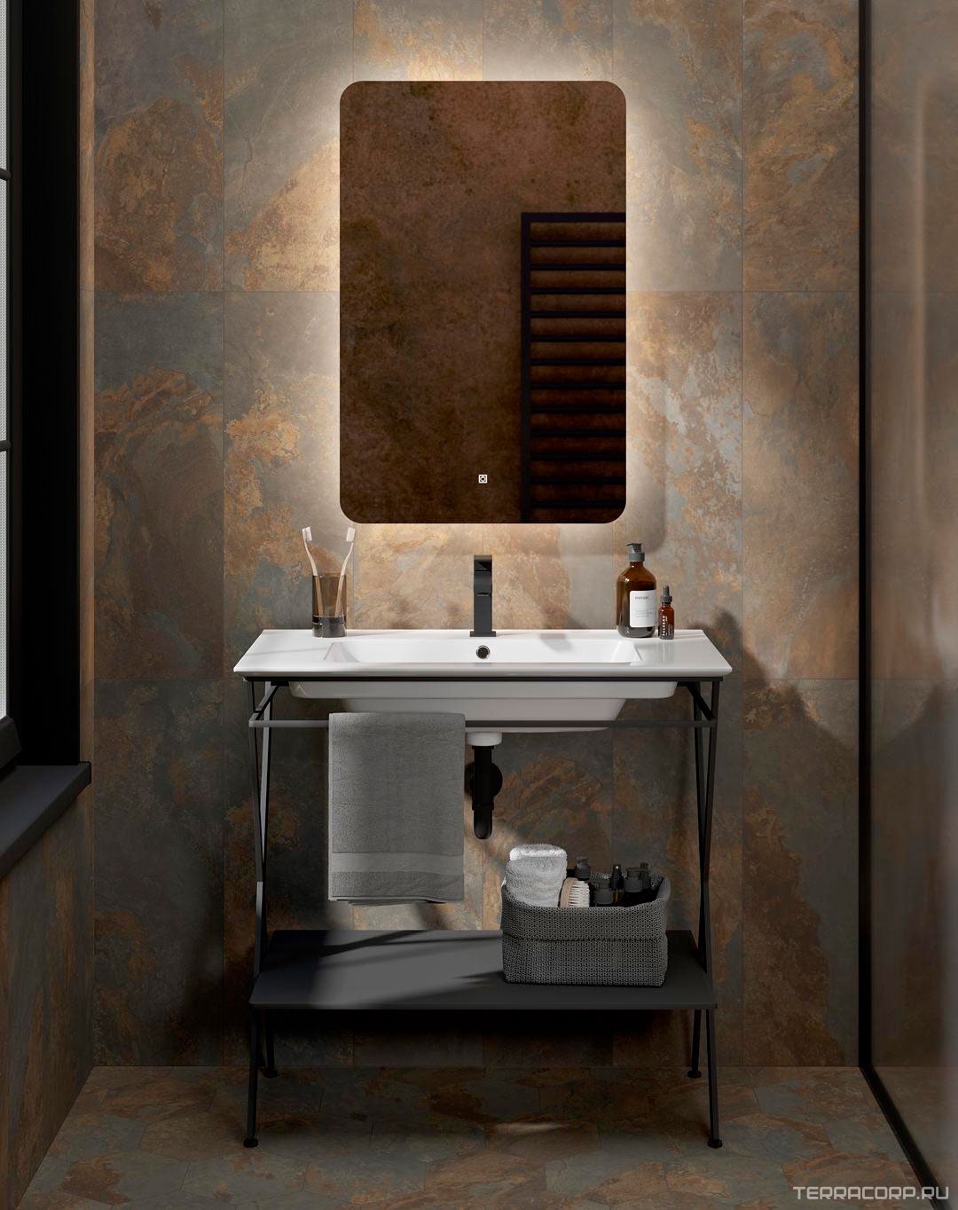 Керамическая плитка Kerama Marazzi Рамбла коричневый обрезной25x75 Бежевый, фото 3