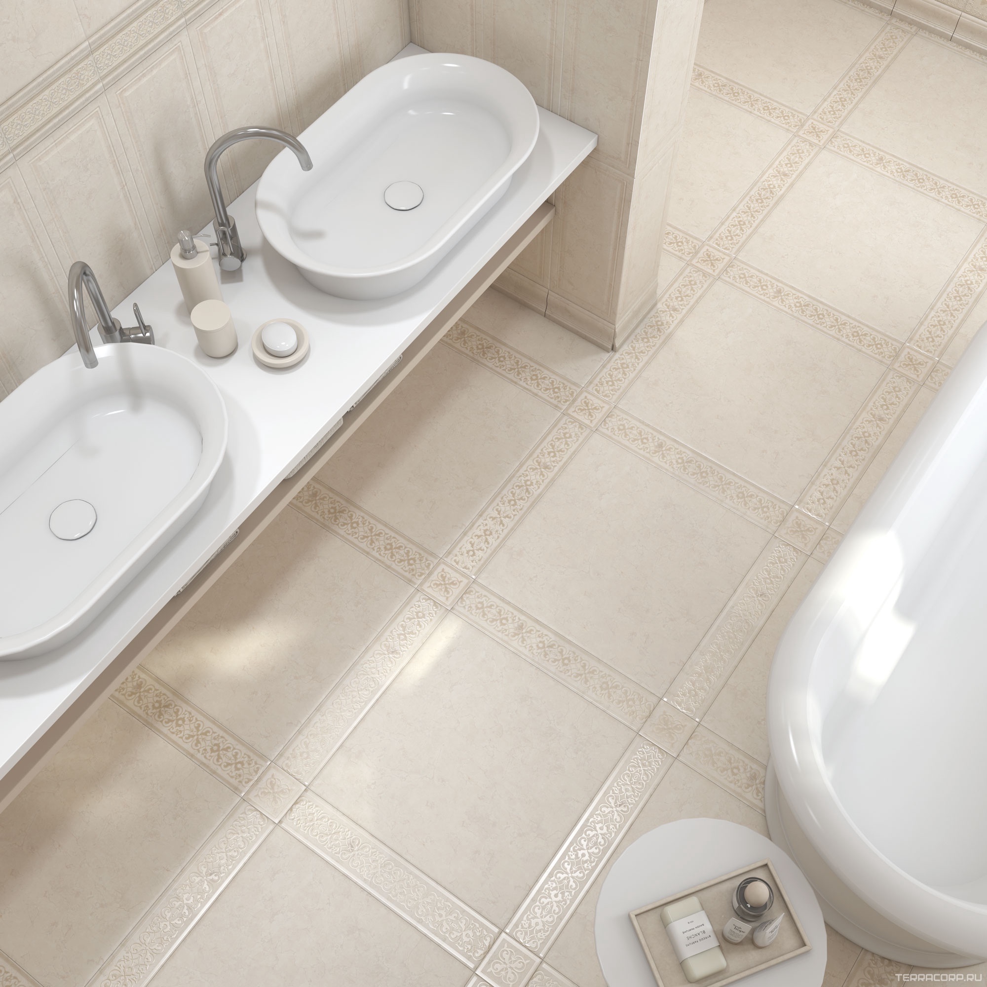Керамическая плитка Kerama Marazzi Резиденция панель20х50 Бежевый, фото 4