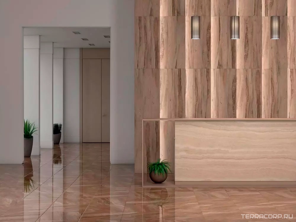 Керамогранит Kerama Marazzi Риальто коричневый светлый лаппатир60x119.5 Коричневый, фото 3