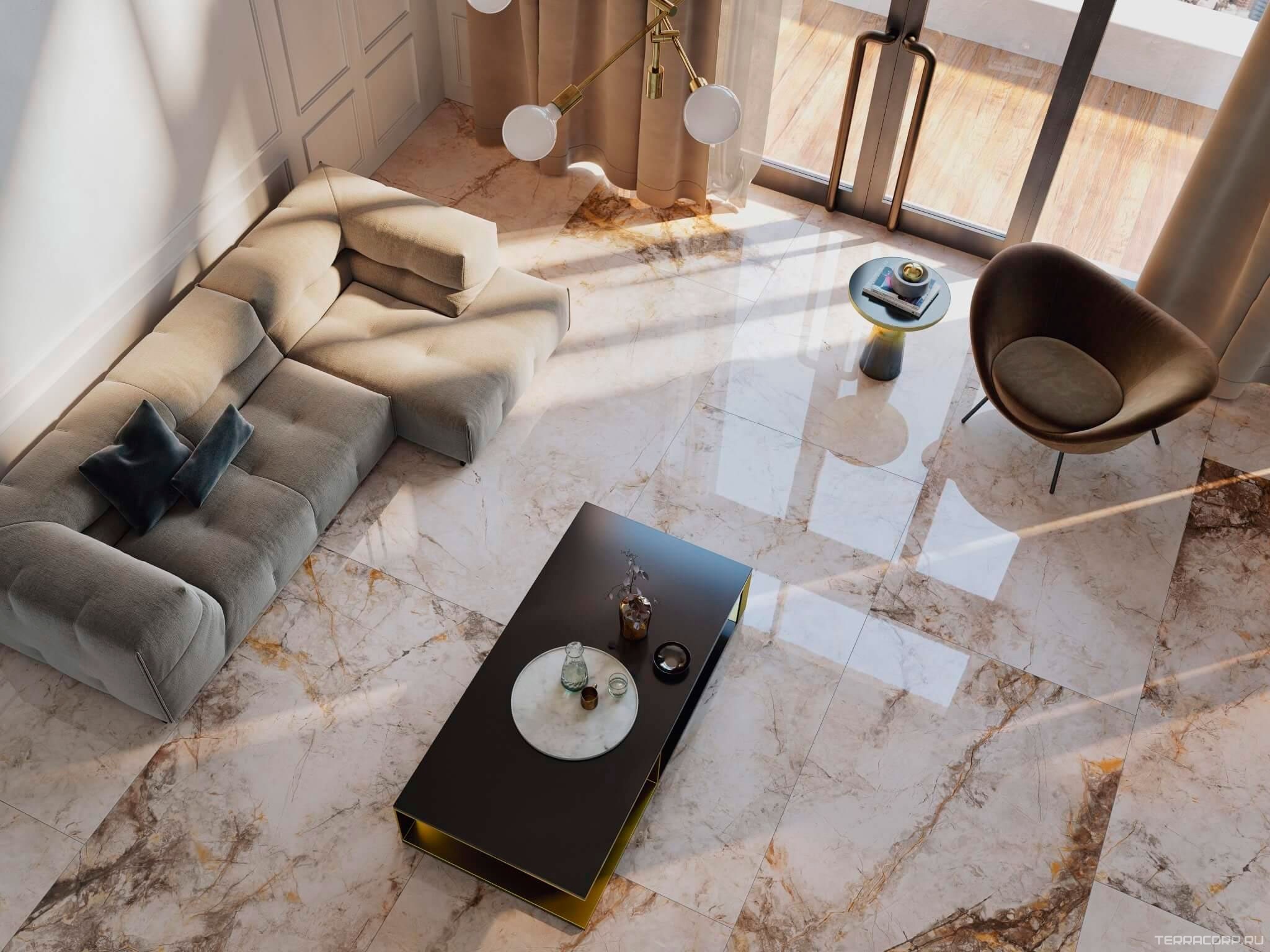 Керамогранит Kerama Marazzi Риальто светлый лапп обр. гр. 119.5x238.5 Белый, фото 1