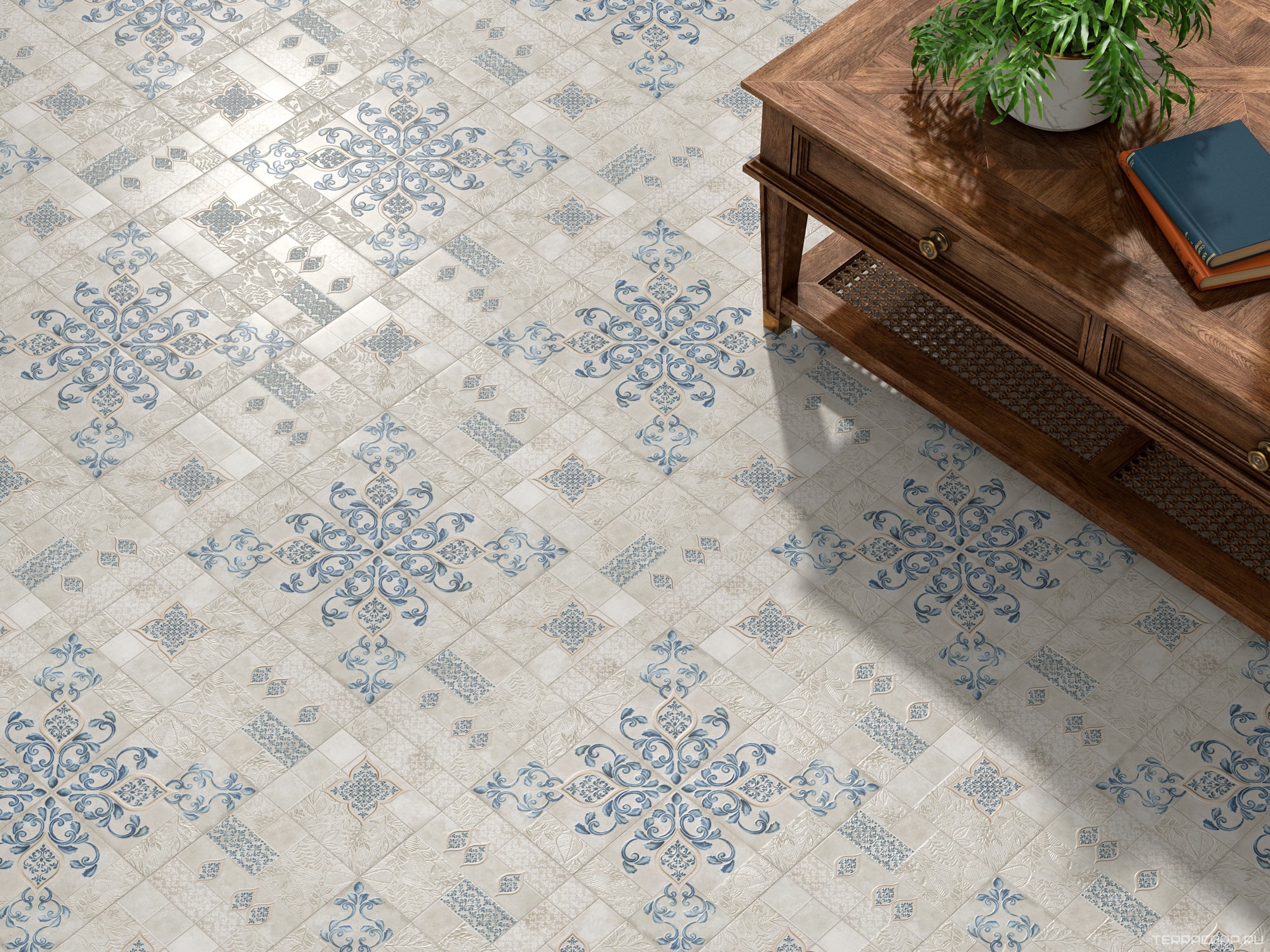 Керамогранит Kerama Marazzi Сиена Декор 2 матовый 20х20 Комбинированный, фото 5