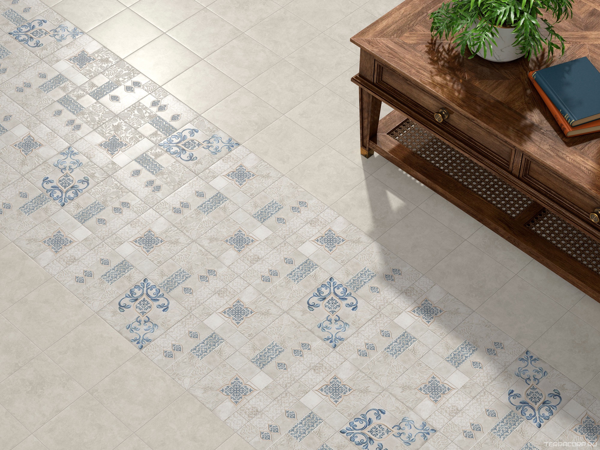 Керамогранит Kerama Marazzi Сиена Декор 2 матовый 20х20 Комбинированный, фото 4
