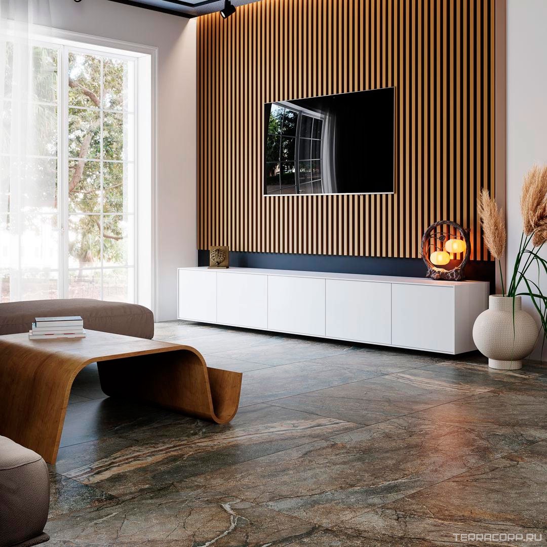 Керамогранит Kerama Marazzi Сильвер Рут серый обрезной ХХ 60x119,5 Серый, фото 1